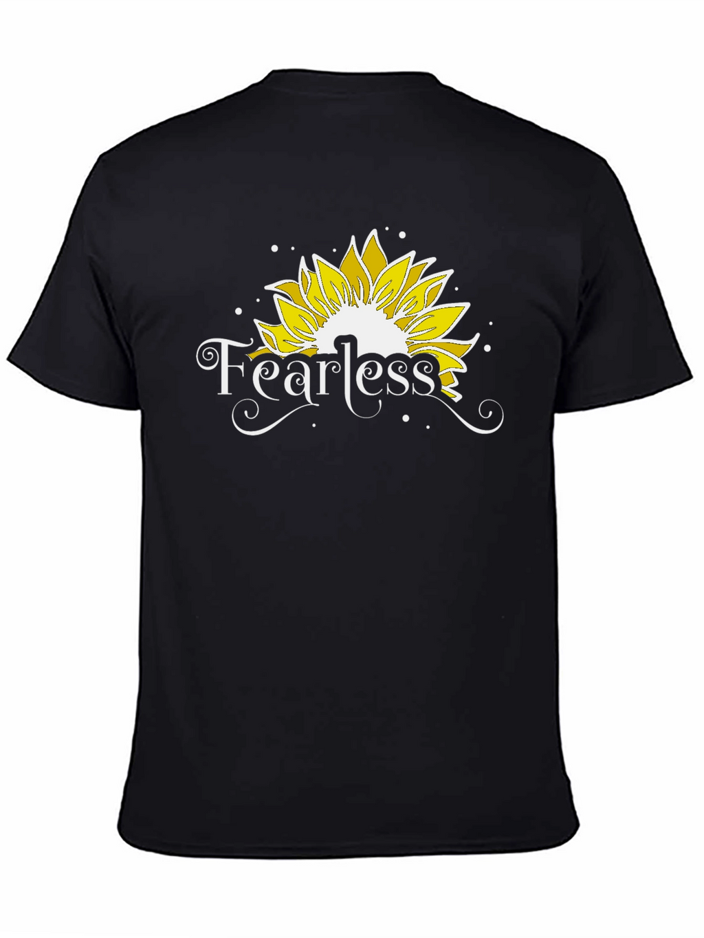 Fearless Sunflower Graphic Tee - Black