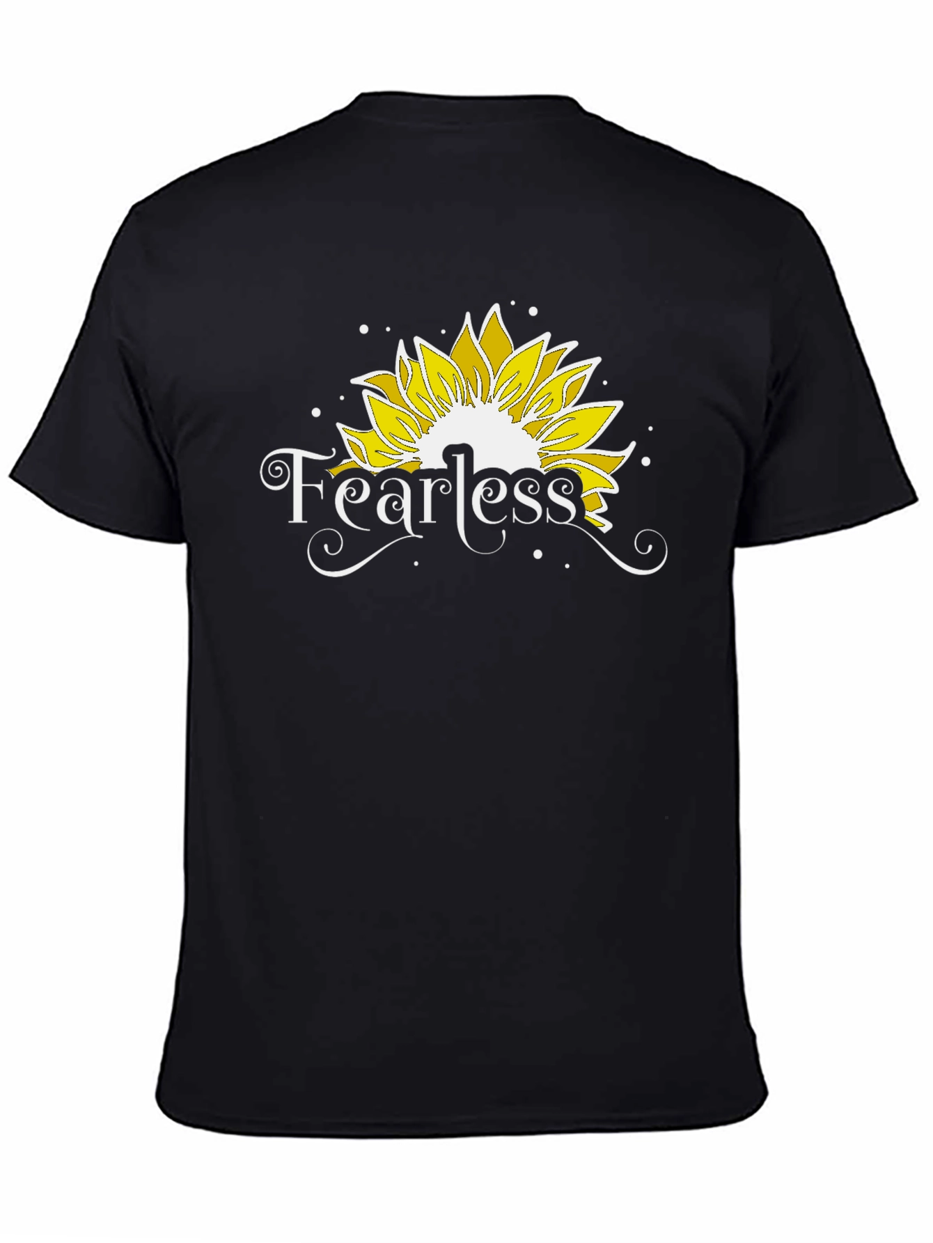 Fearless Sunflower Graphic Tee - Black