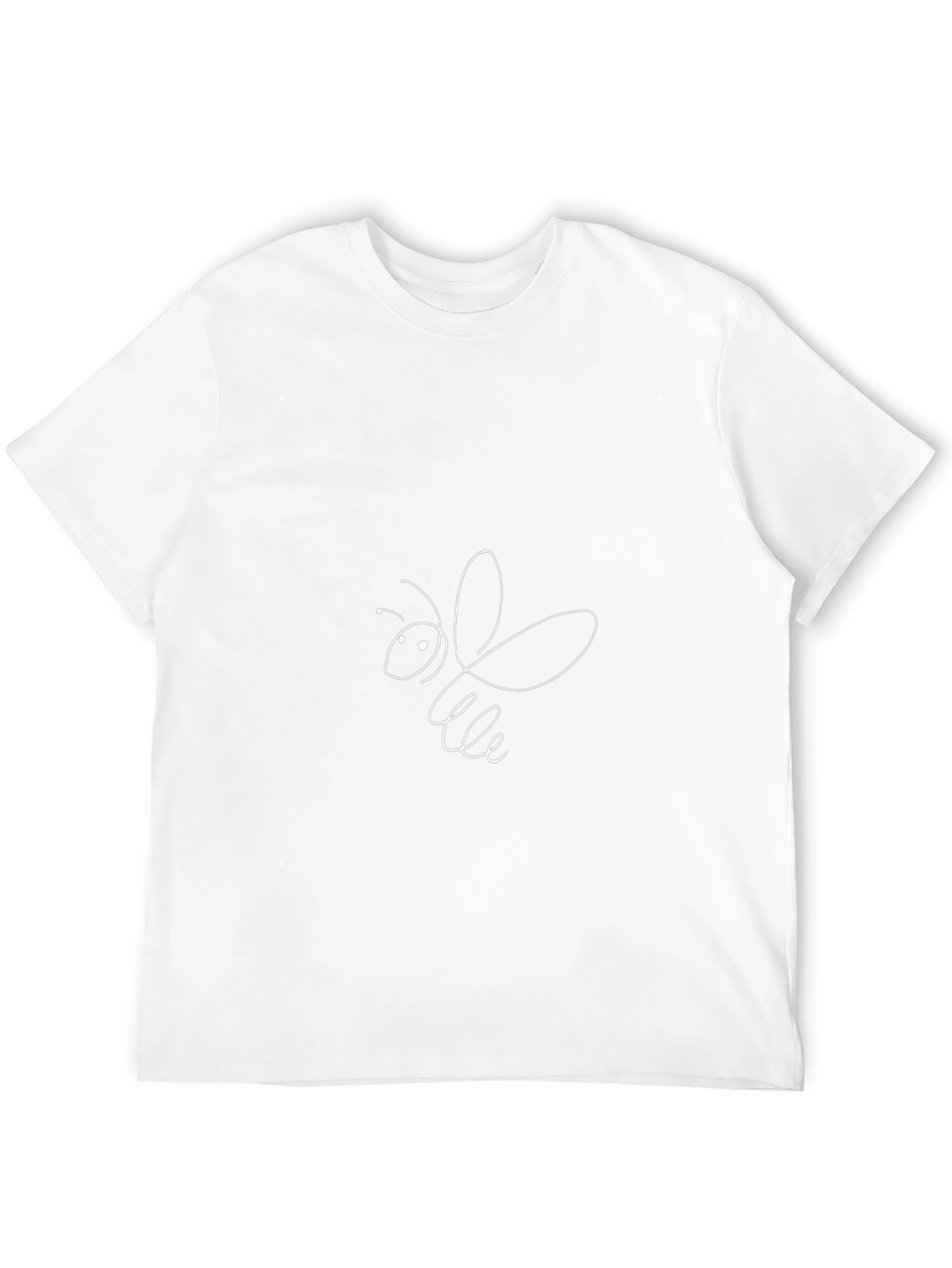 Black Bee Graphic Tee - Unique Line Art Design
