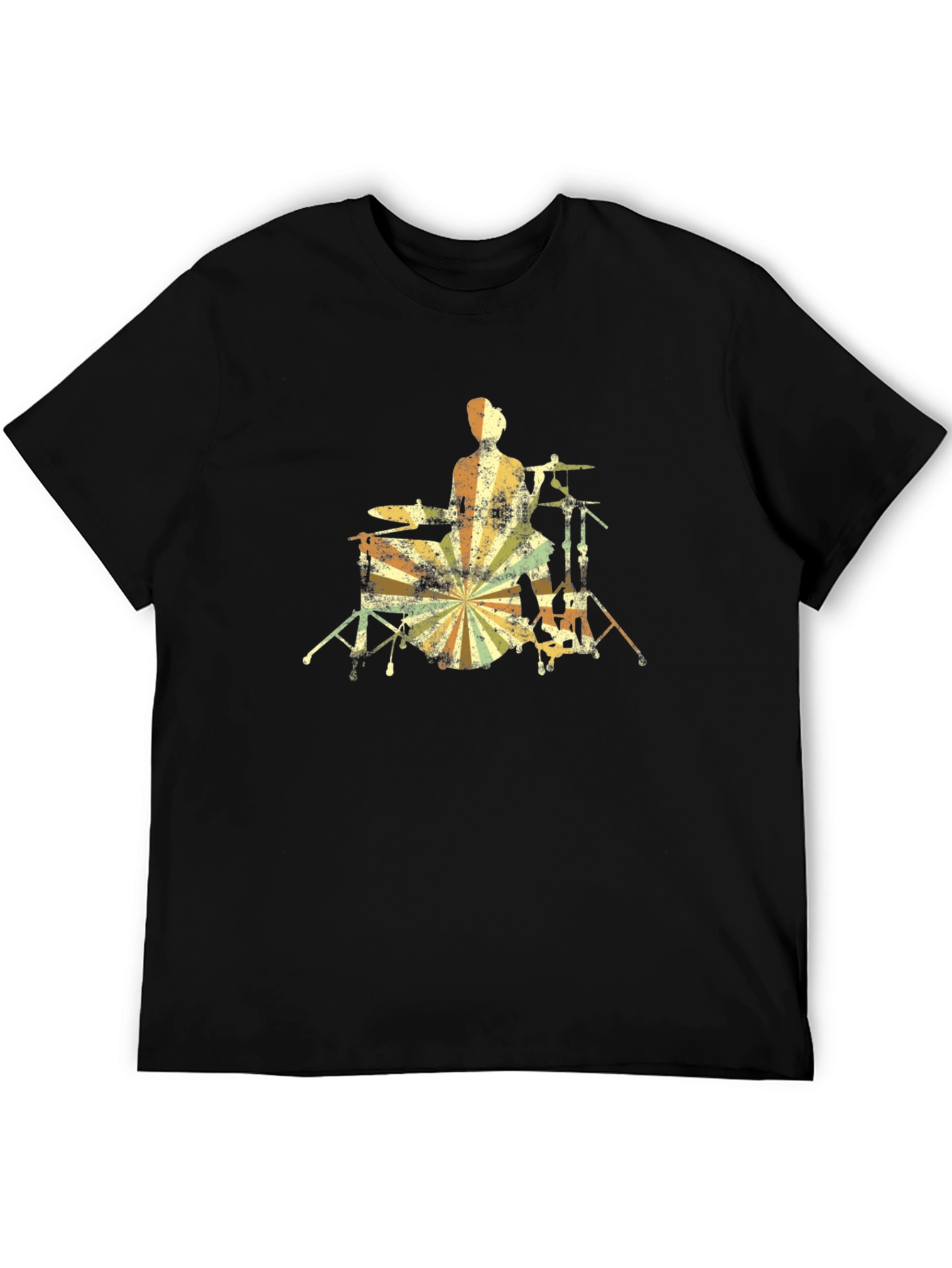 Retro Drummer T-Shirt - Vintage Music Tee