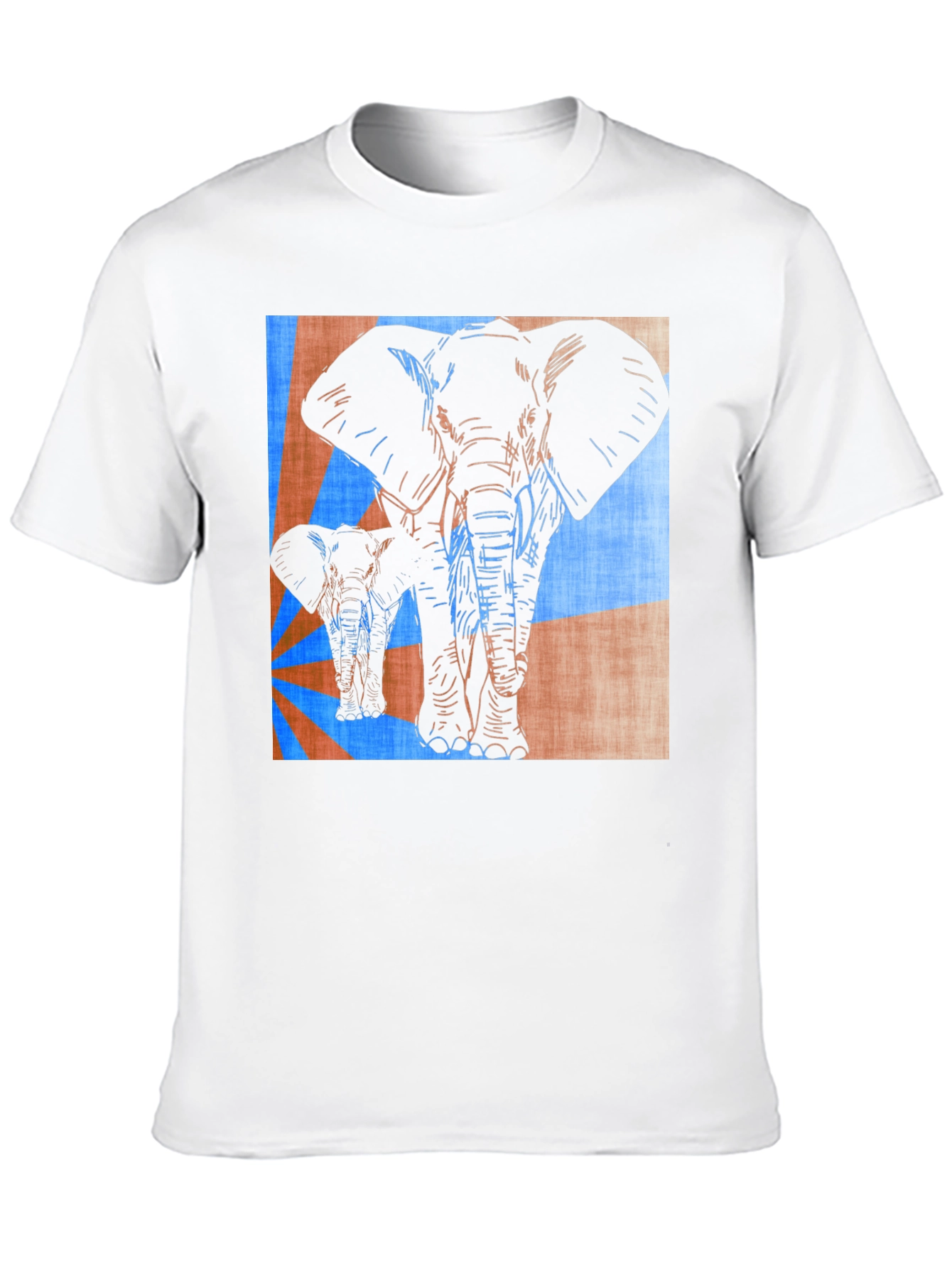 Elephant Print Graphic Tee - Stylish Mens Casual Shirt