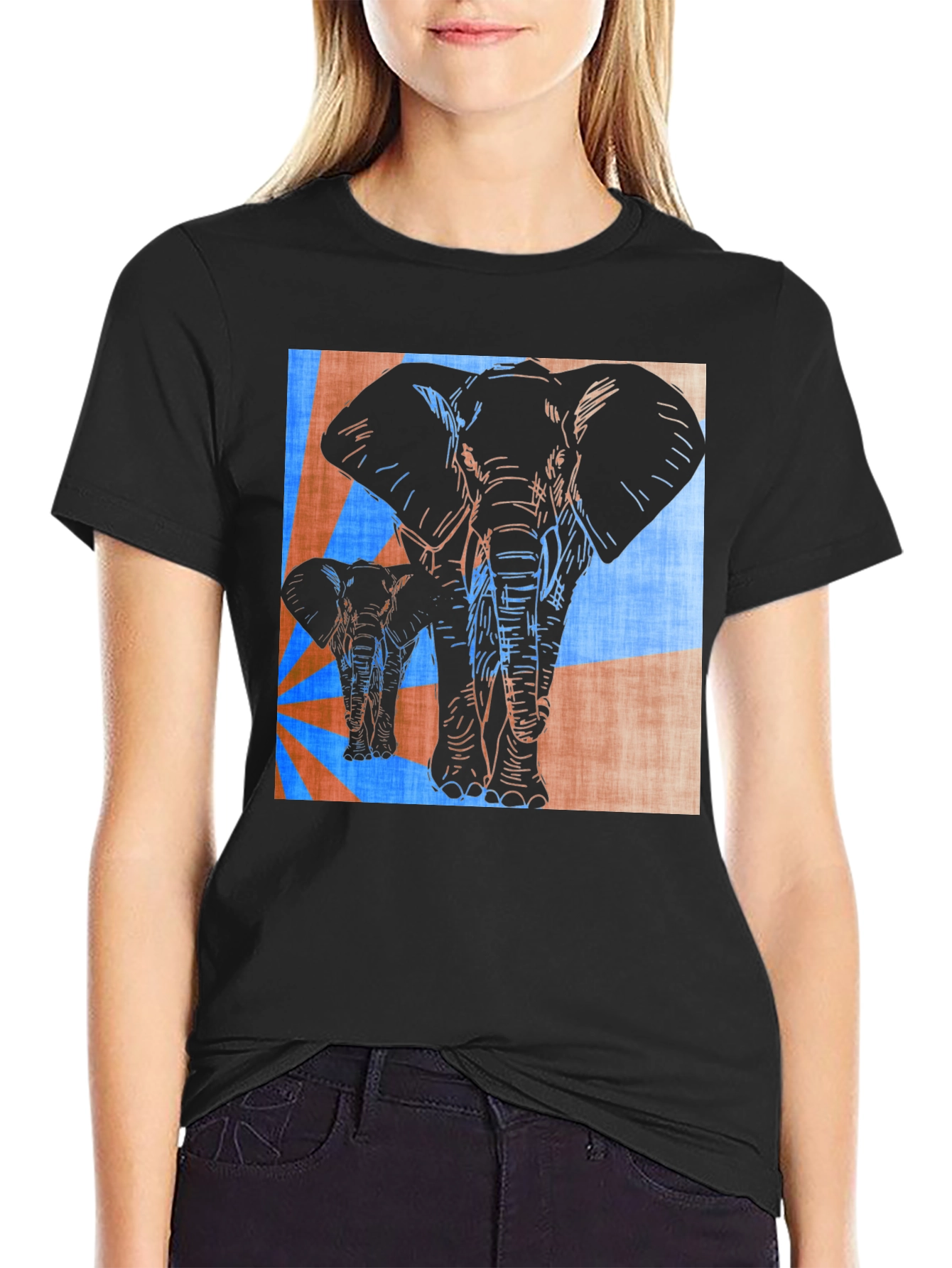 Elephant Print Graphic Tee - Stylish Mens Casual Shirt