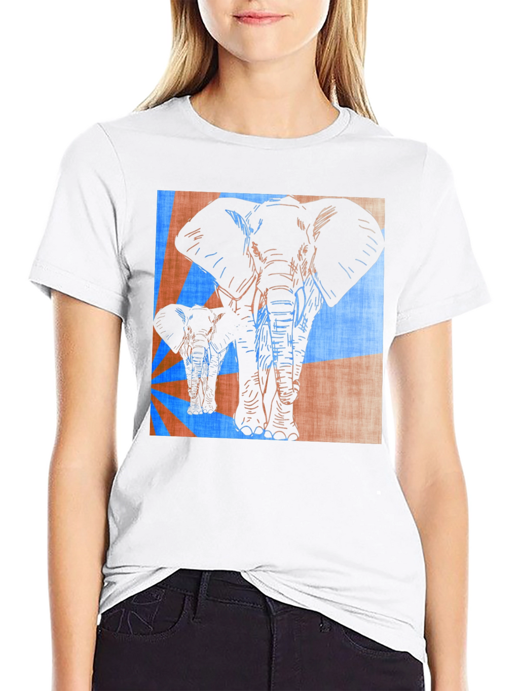 Elephant Print Graphic Tee - Stylish Mens Casual Shirt