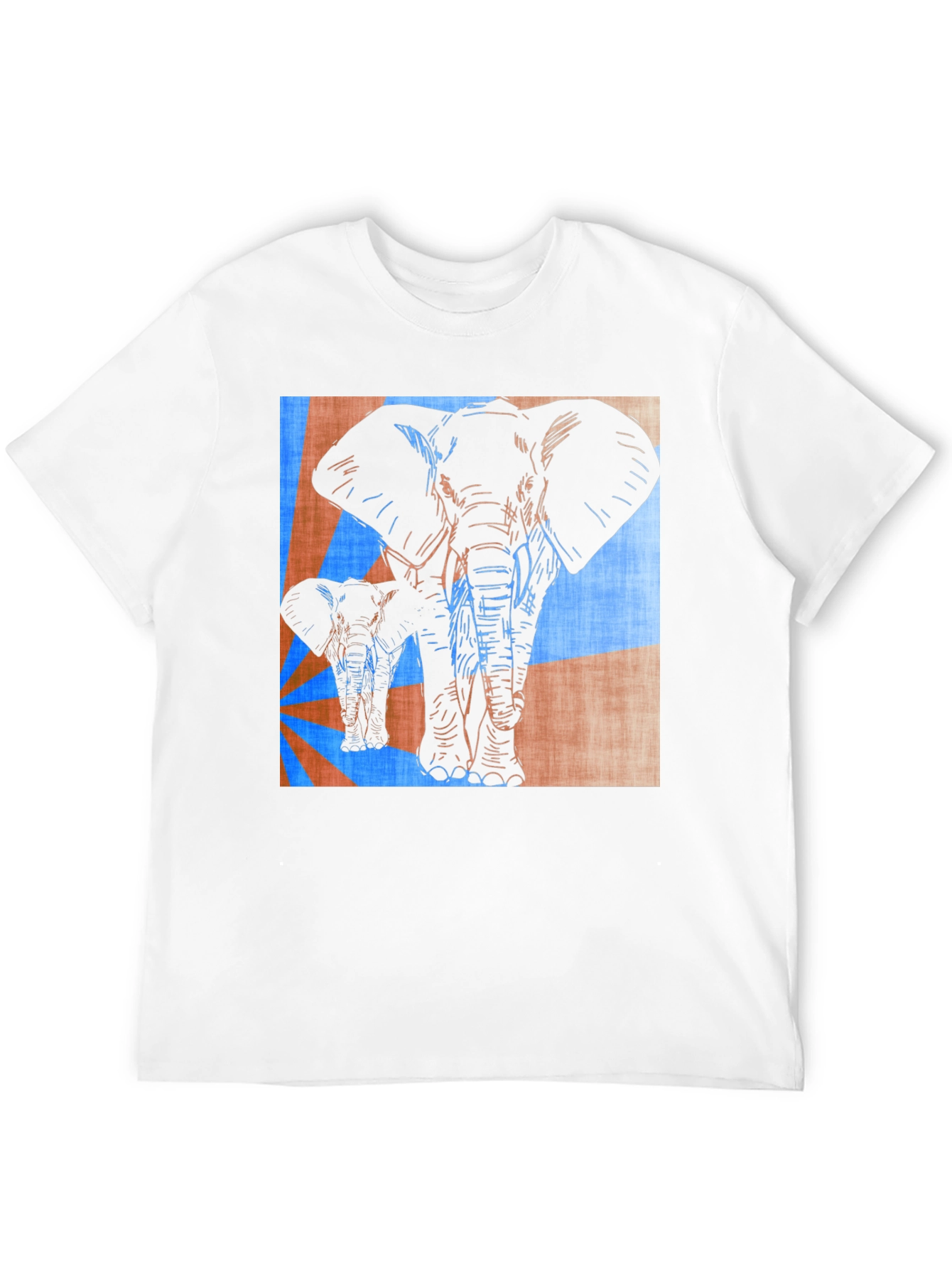 Elephant Print Graphic Tee - Stylish Mens Casual Shirt