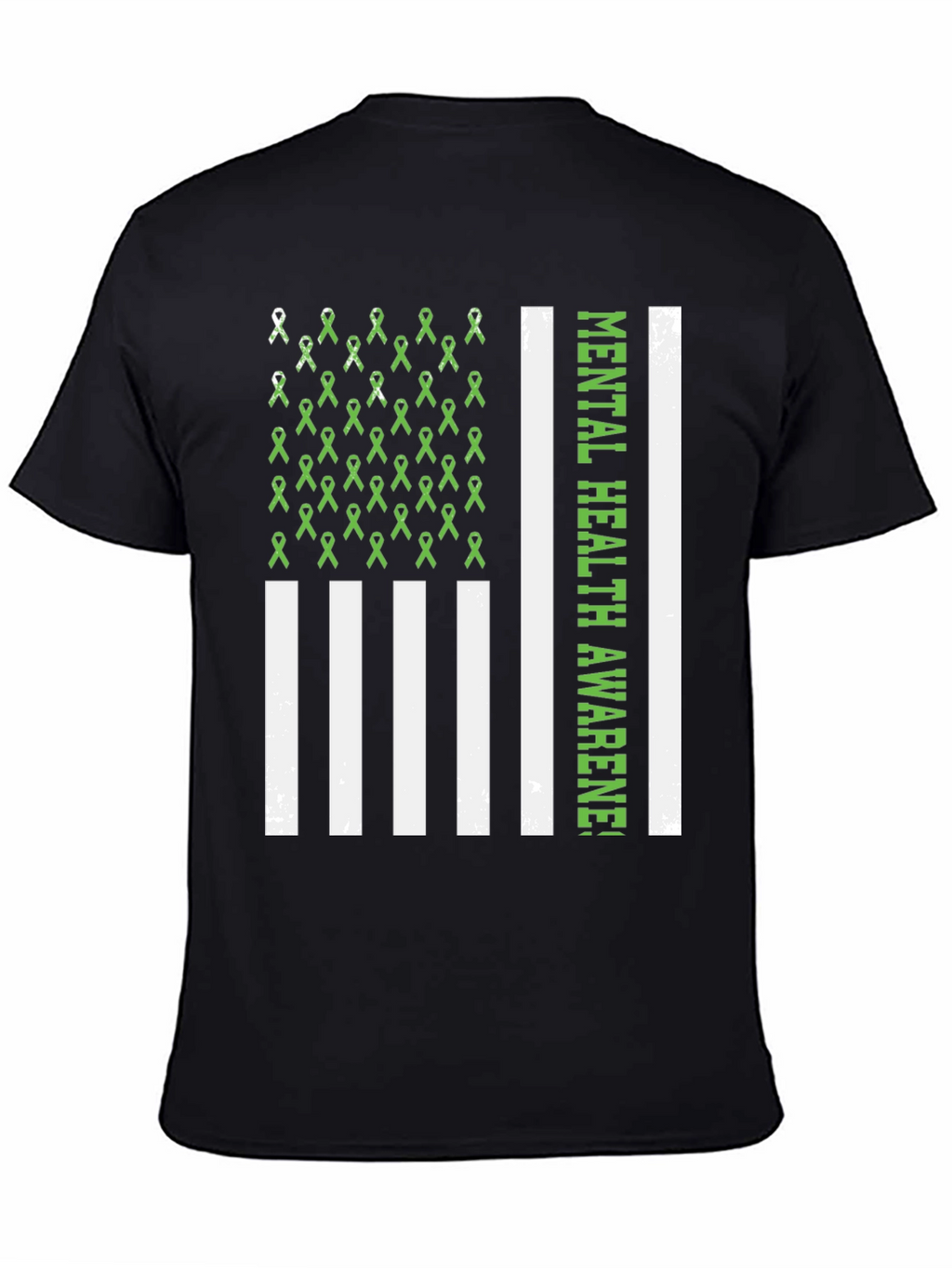 Mental Health Awareness Ribbon Flag T-Shirt