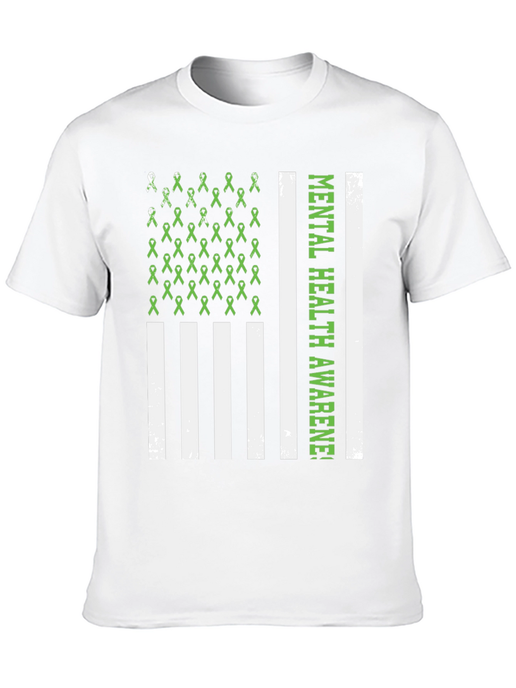 Mental Health Awareness Ribbon Flag T-Shirt
