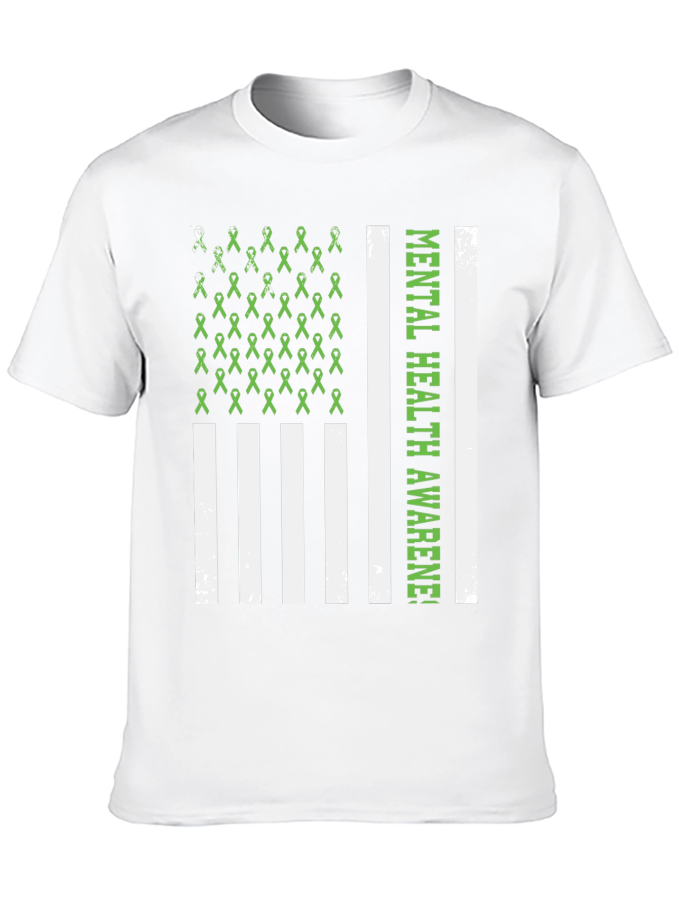 Mental Health Awareness Ribbon Flag T-Shirt