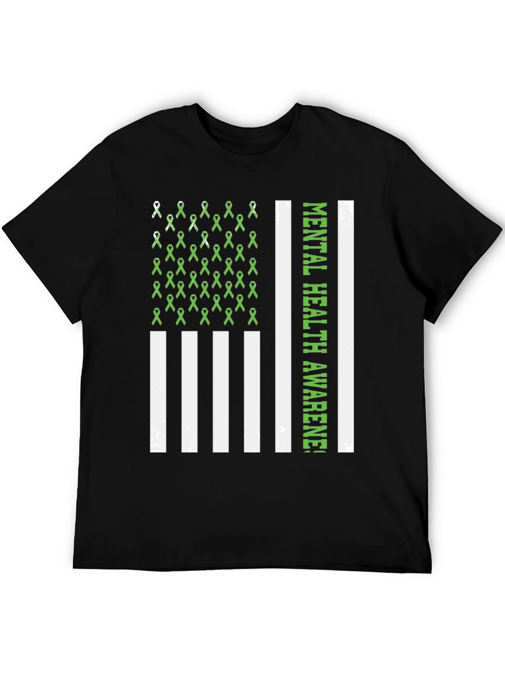Mental Health Awareness Ribbon Flag T-Shirt
