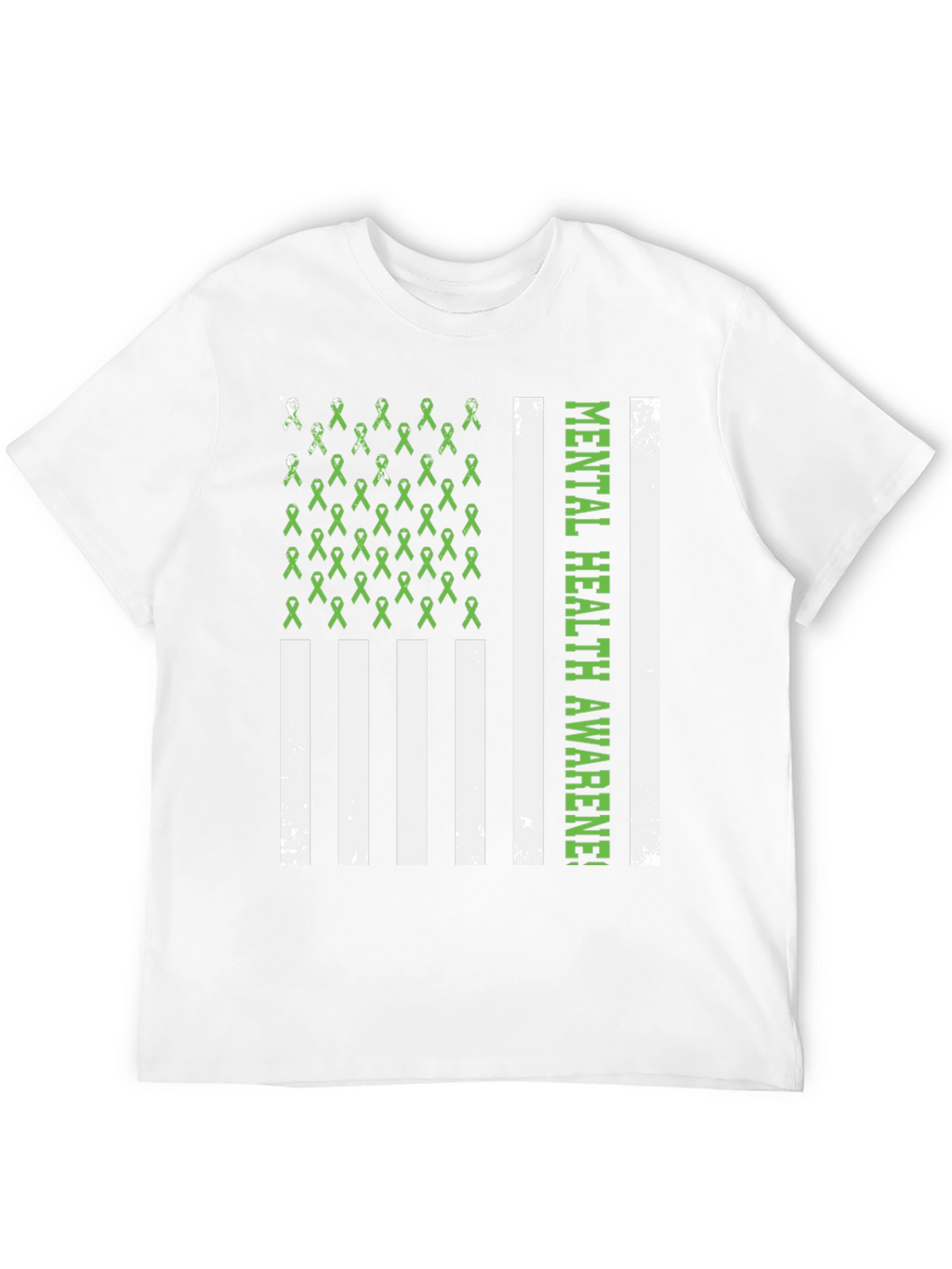 Mental Health Awareness Ribbon Flag T-Shirt