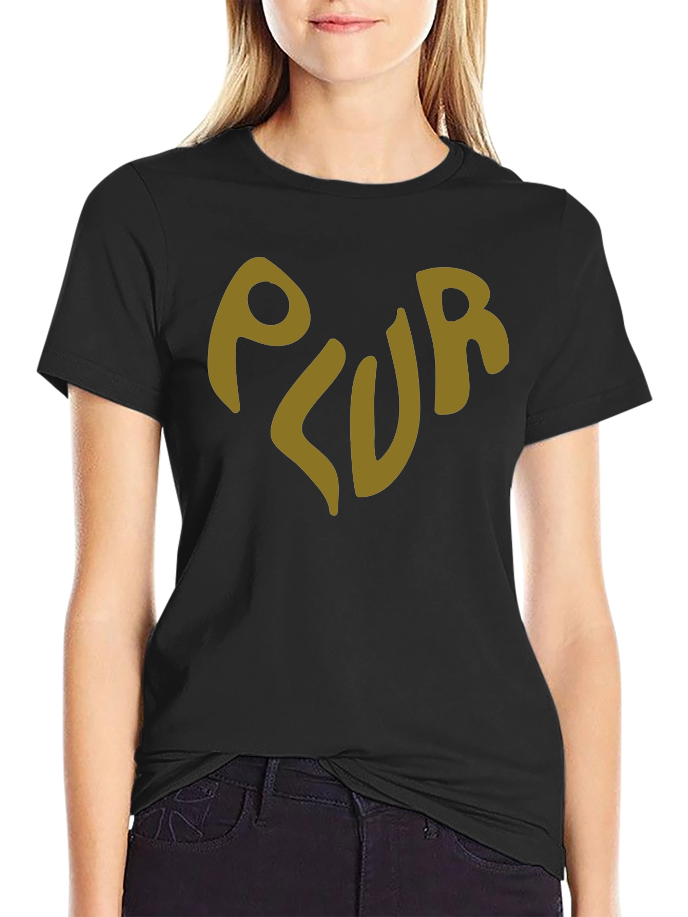 PLUR Graphic Tee - Peace Love Unity Respect - Black T-Shirt