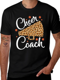 Cheer Coach Leopard Print T-Shirt