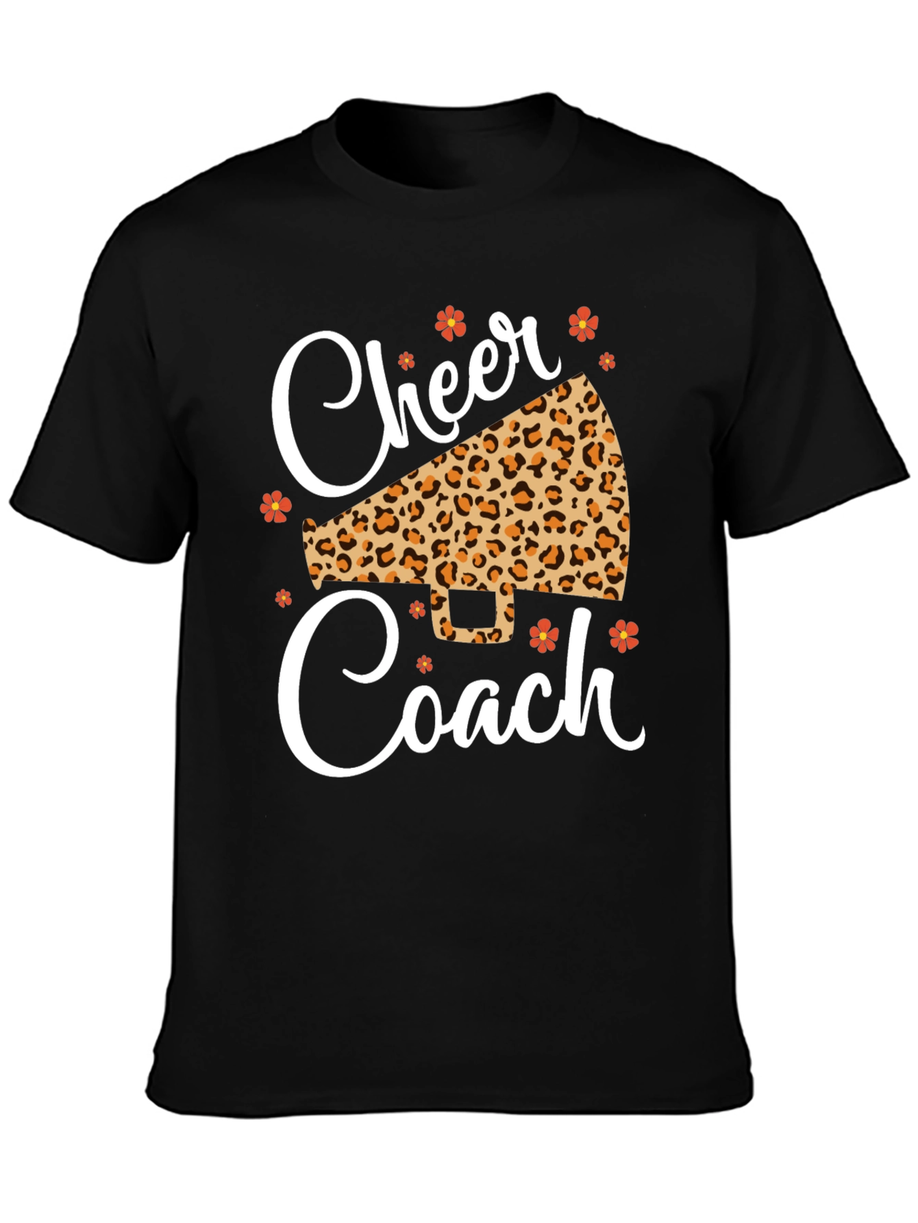 Cheer Coach Leopard Print T-Shirt