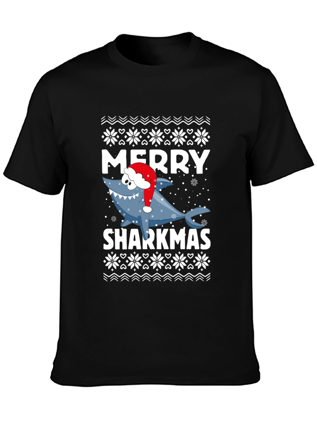 Merry Sharkmas T-Shirt - Festive Holiday Graphic Tee