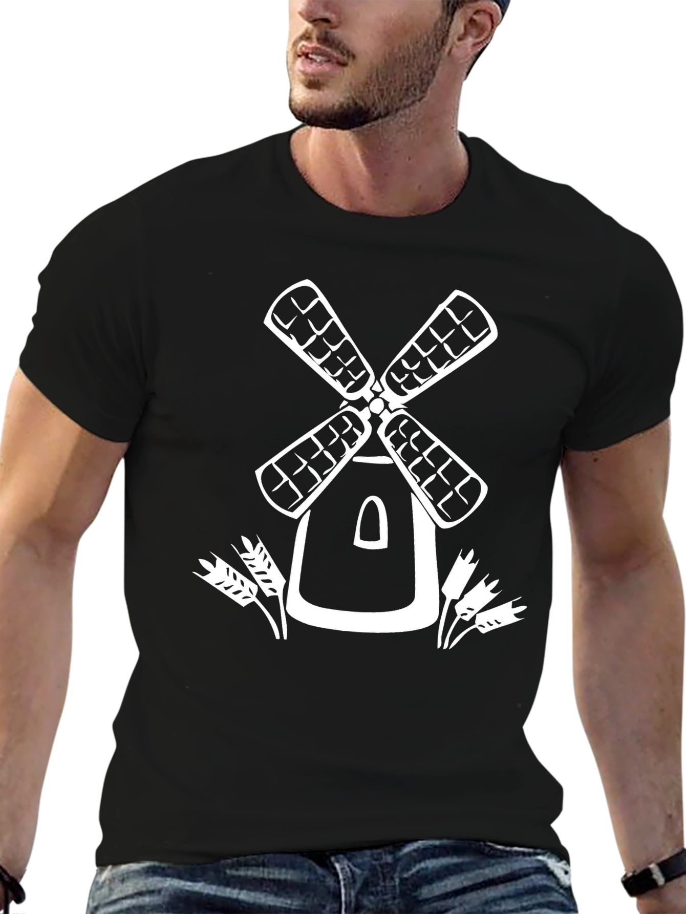 Windmill Graphic T-Shirt - Classic Farmhouse Style