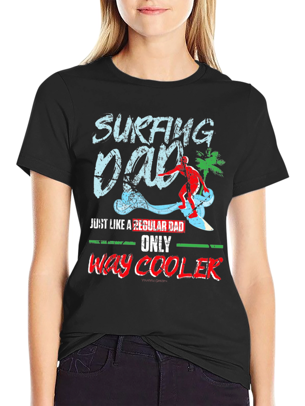 Surfing Dad T-Shirt - Cool Surfer Father Tee