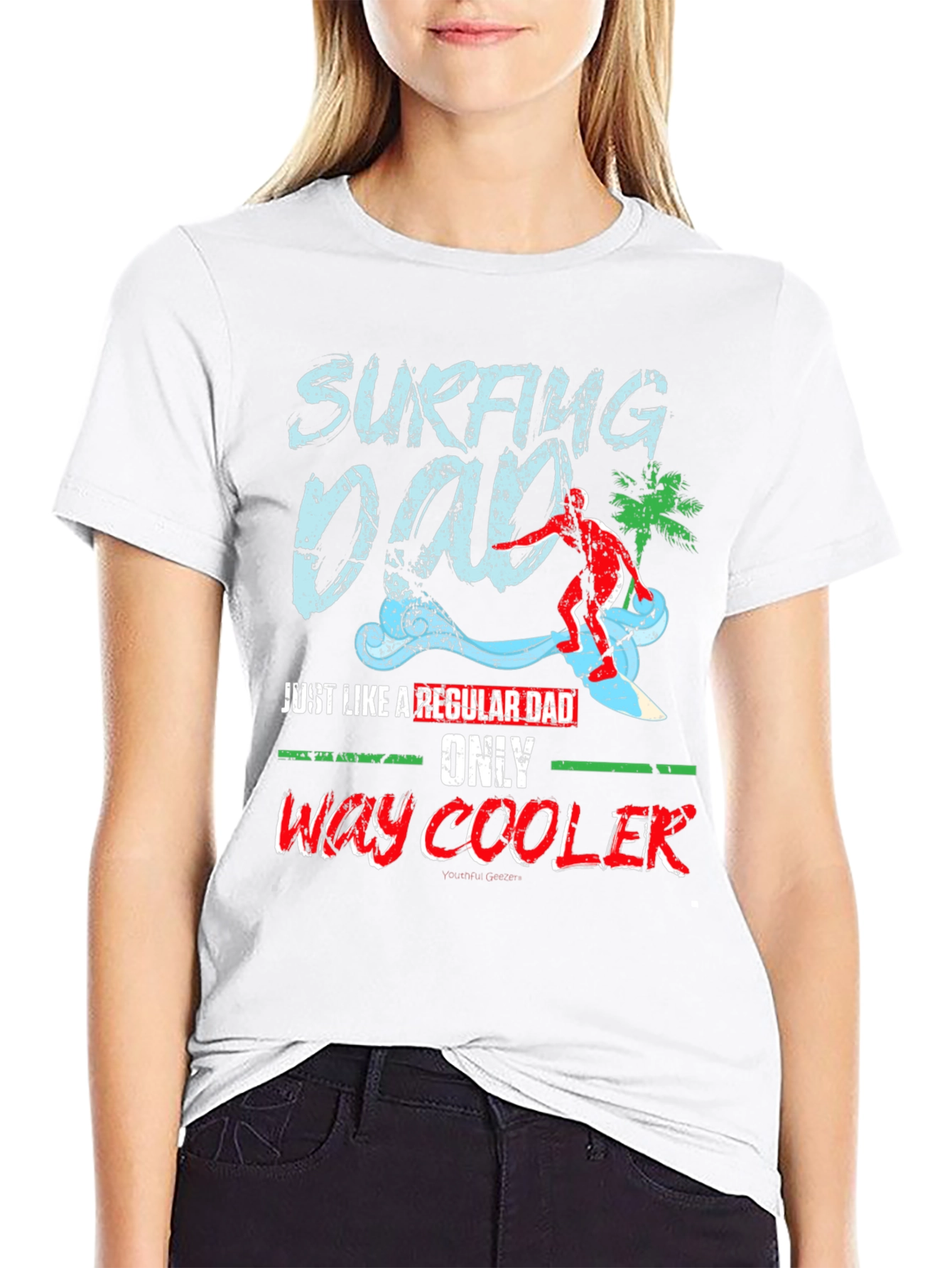 Surfing Dad T-Shirt - Cool Surfer Father Tee