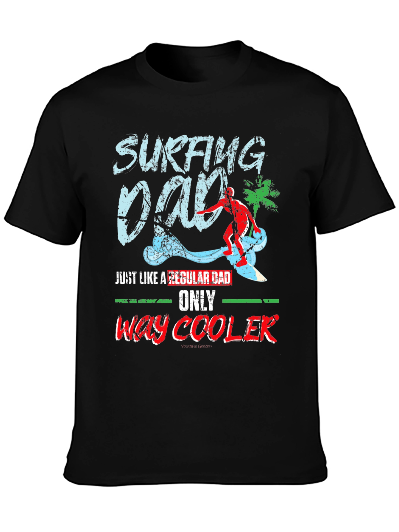 Surfing Dad T-Shirt - Cool Surfer Father Tee