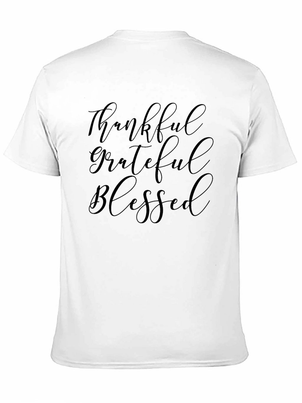 Thankful Grateful Blessed Black T-Shirt