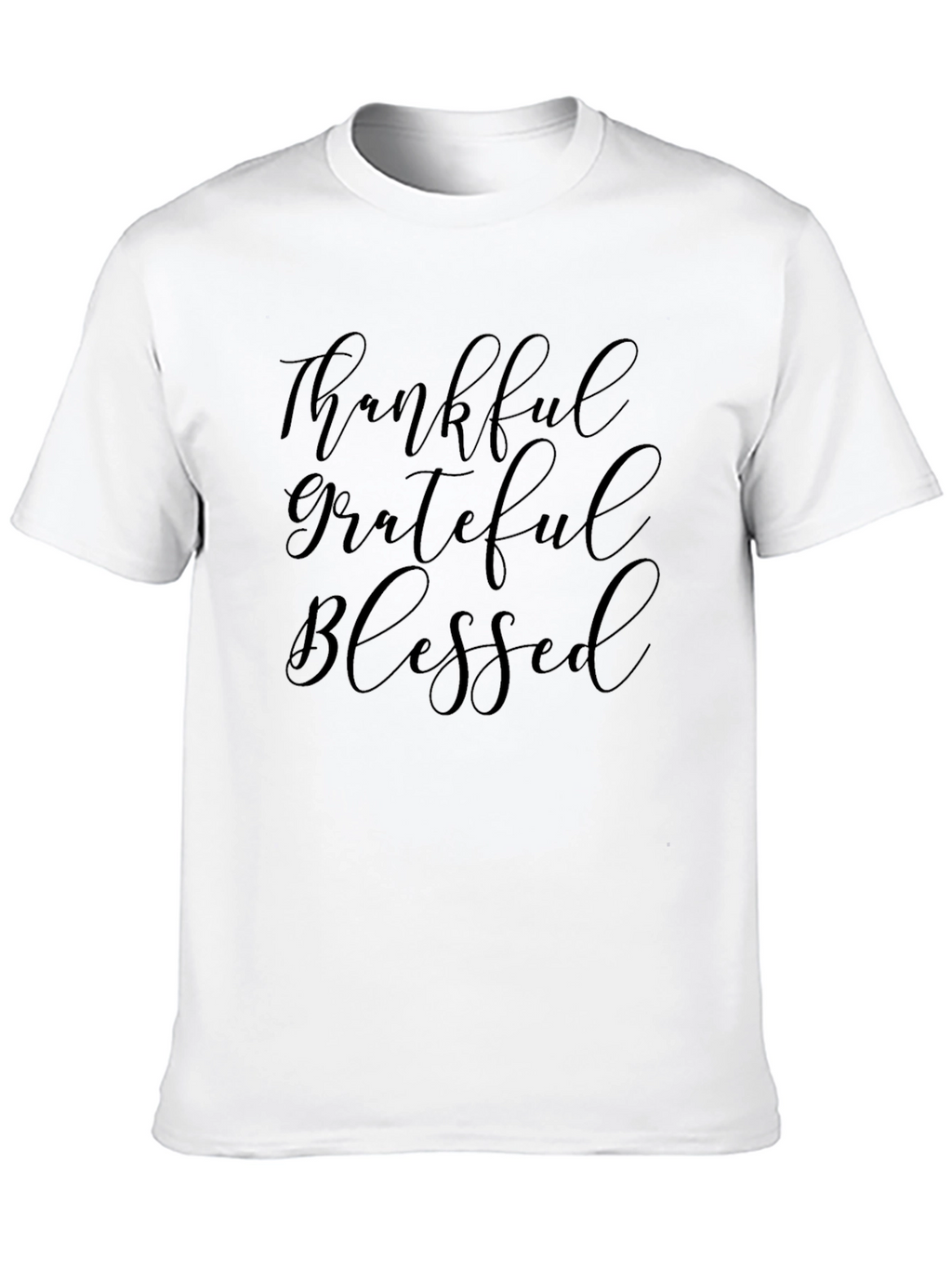 Thankful Grateful Blessed Black T-Shirt