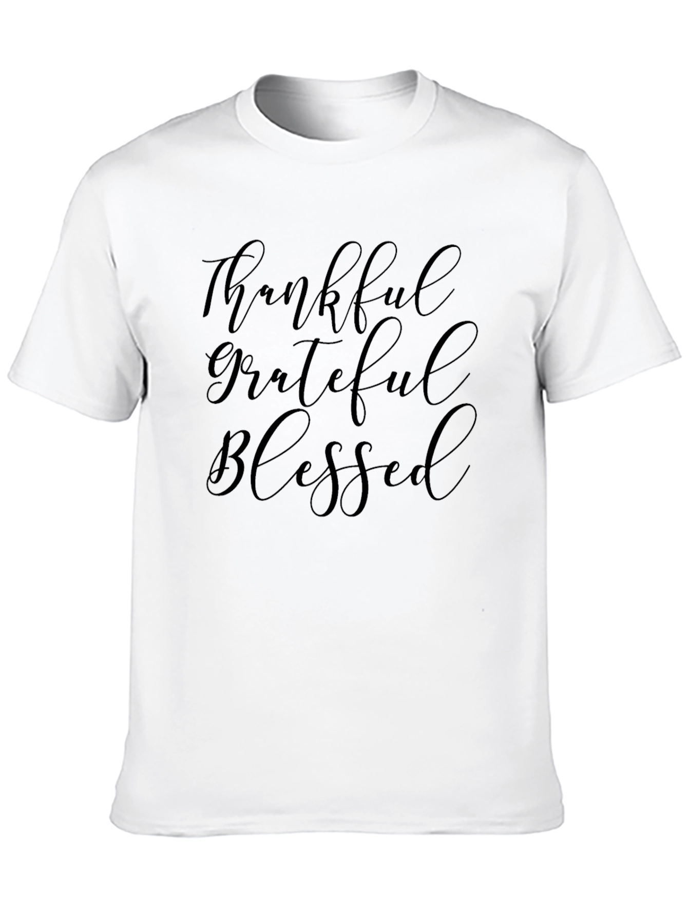 Thankful Grateful Blessed Black T-Shirt