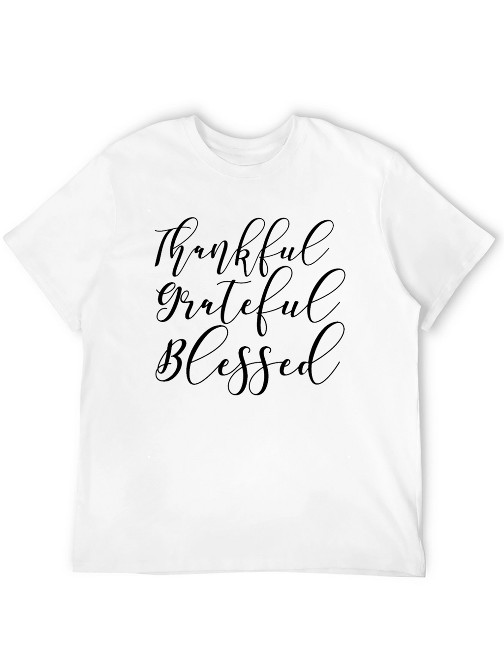 Thankful Grateful Blessed Black T-Shirt