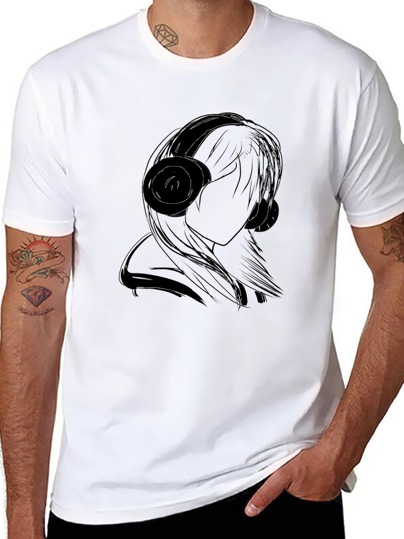 Silhouette Music Lover Tee