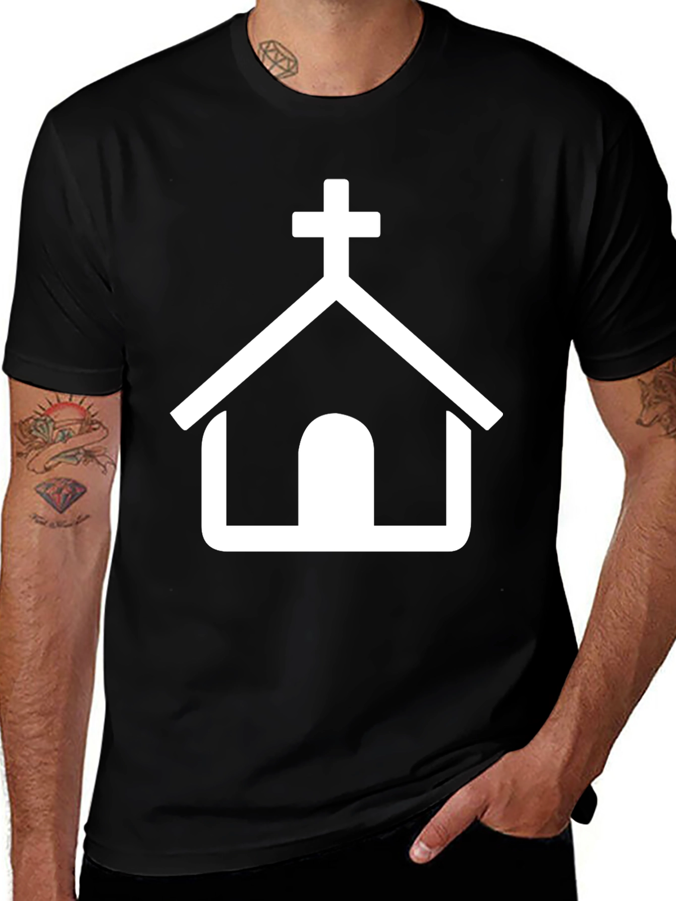 Church Graphic T-Shirt - Black