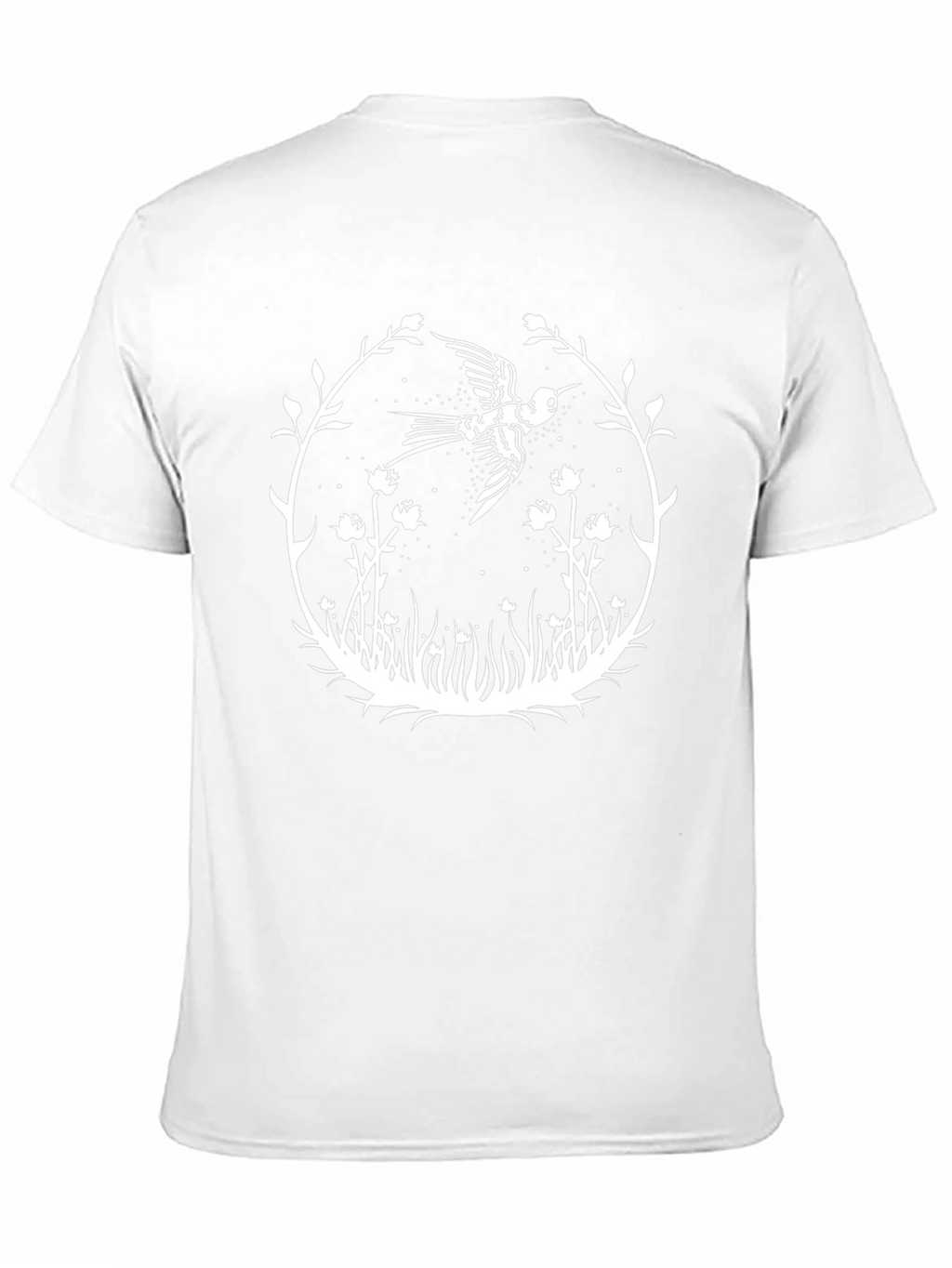 Bird & Floral Graphic Black Tee