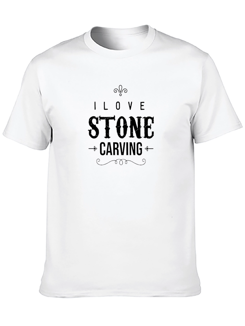 I Love Stone Carving T-Shirt - Black