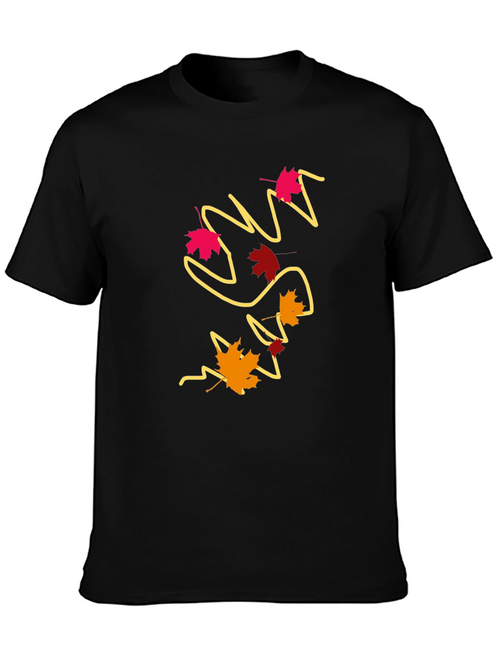Autumn Leaves Graphic Tee - Modern Fall Style
