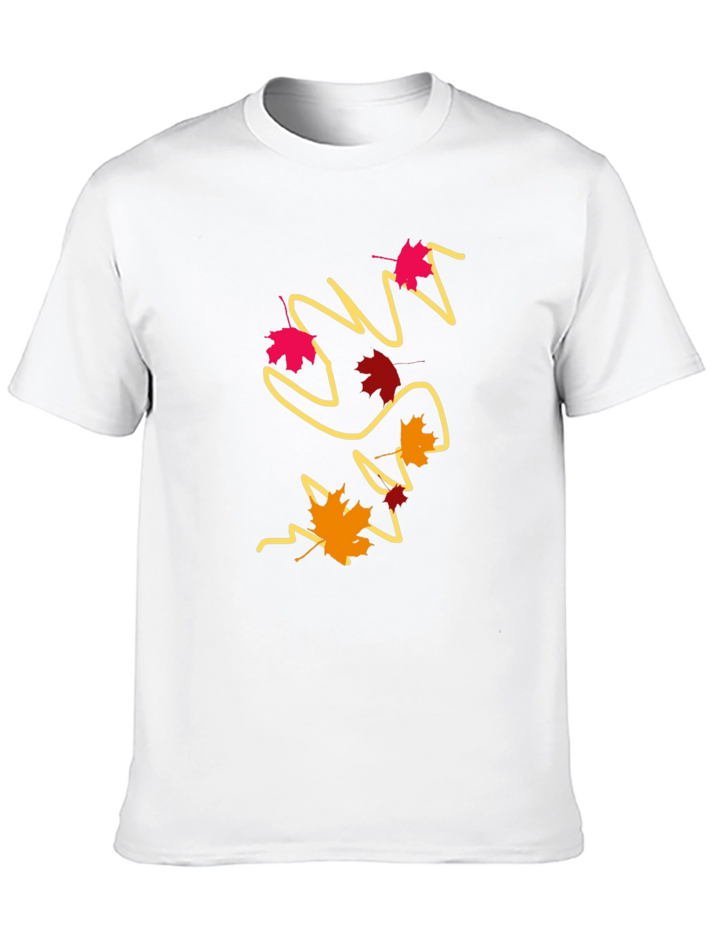 Autumn Leaves Graphic Tee - Modern Fall Style