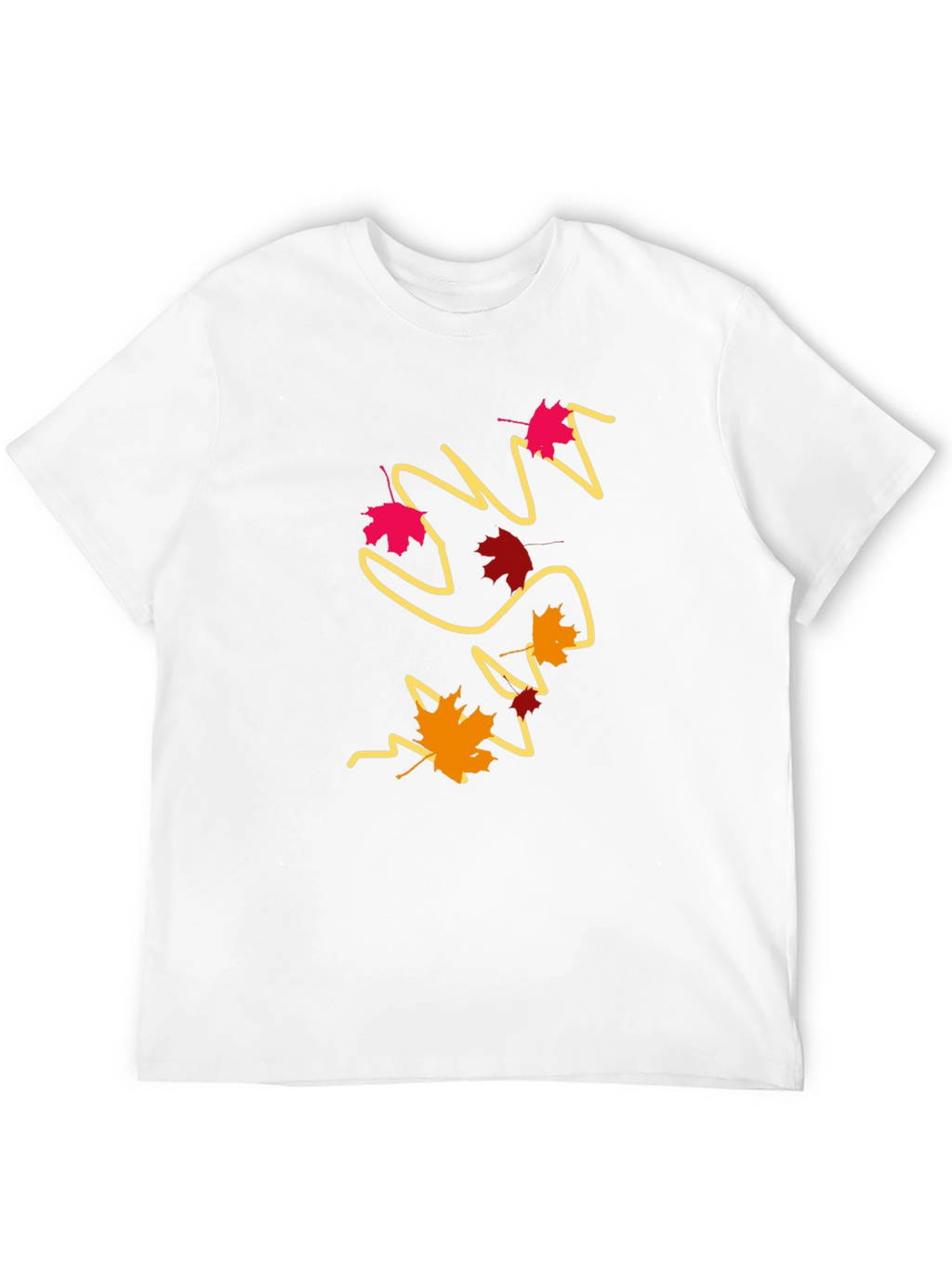 Autumn Leaves Graphic Tee - Modern Fall Style