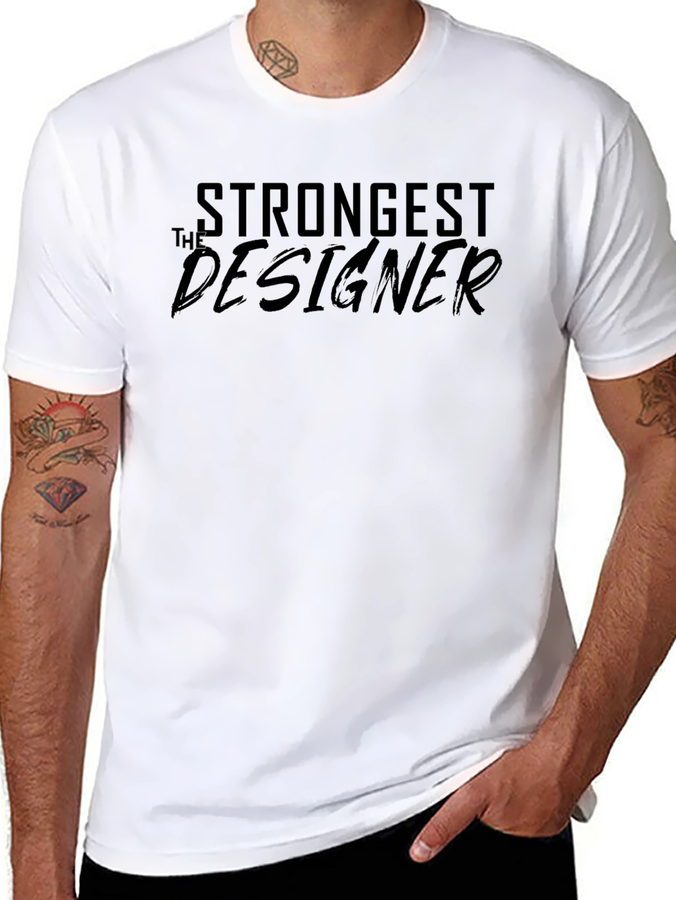 Strongest Designer Graphic T-Shirt