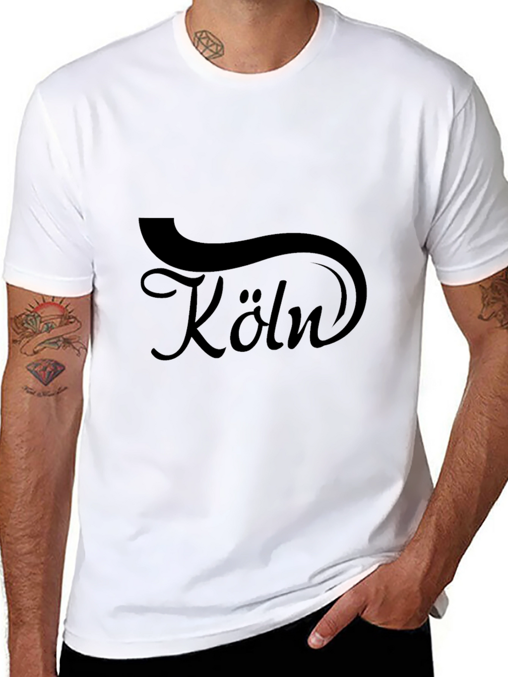 Köln Graphic Black T-Shirt - Stylish German City Design