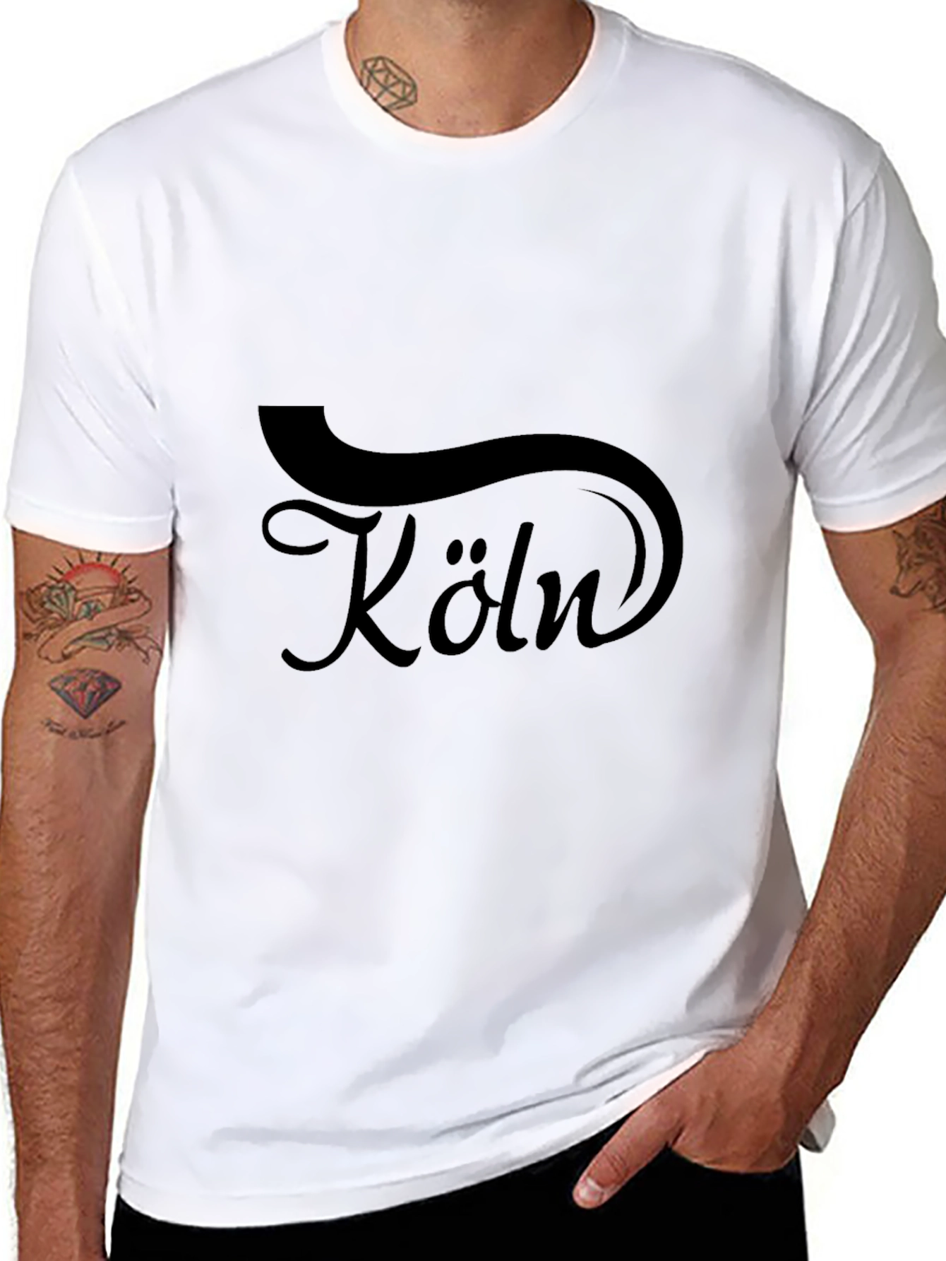 Köln Graphic Black T-Shirt - Stylish German City Design