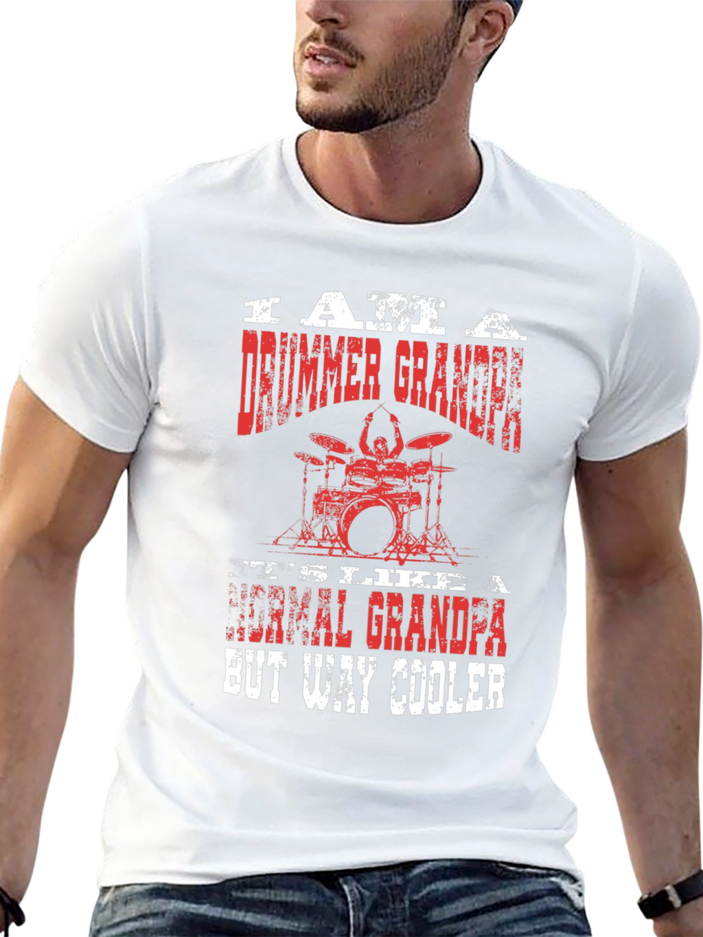 Drummer Grandpa T-Shirt - Cool Graphic Tee