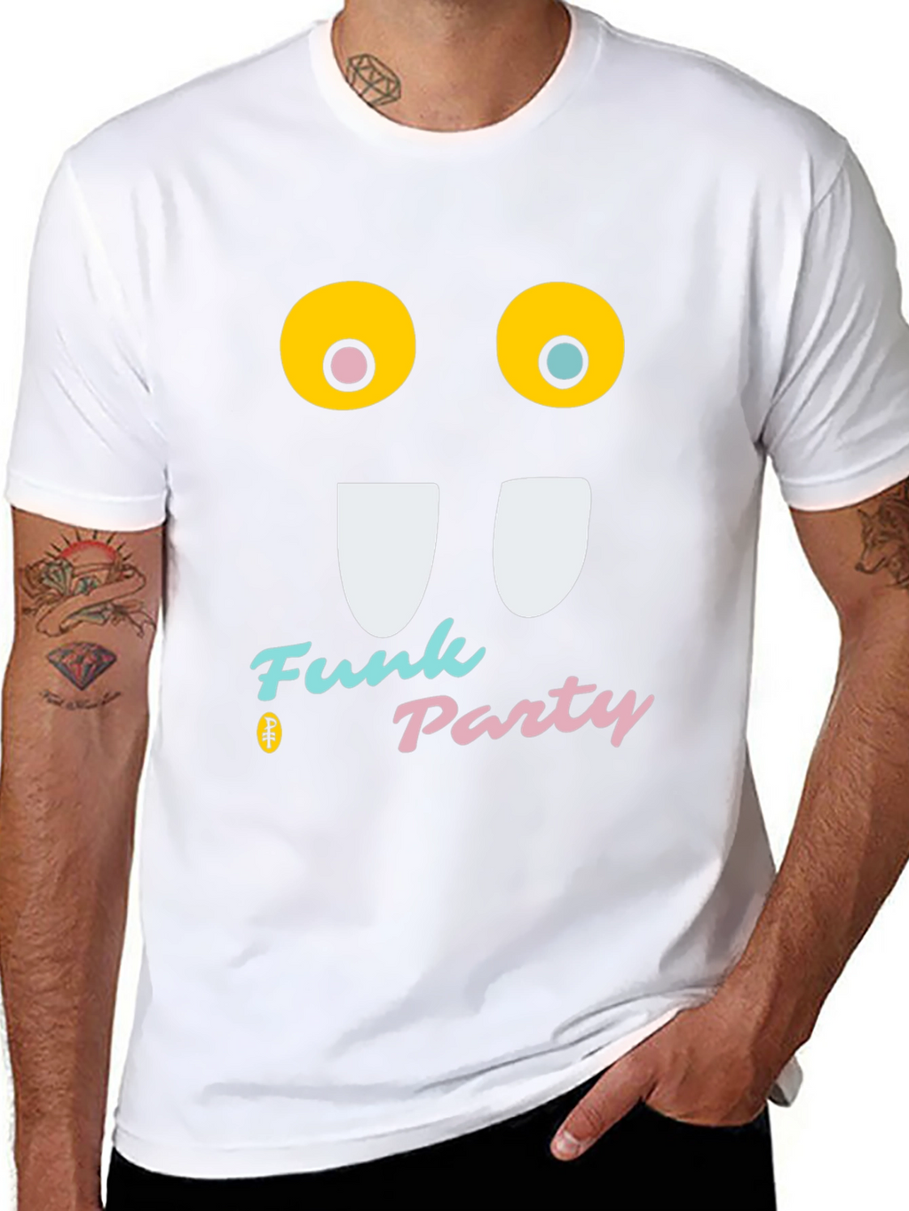 Funky Party Black T-Shirt - Graphic Novelty Tee