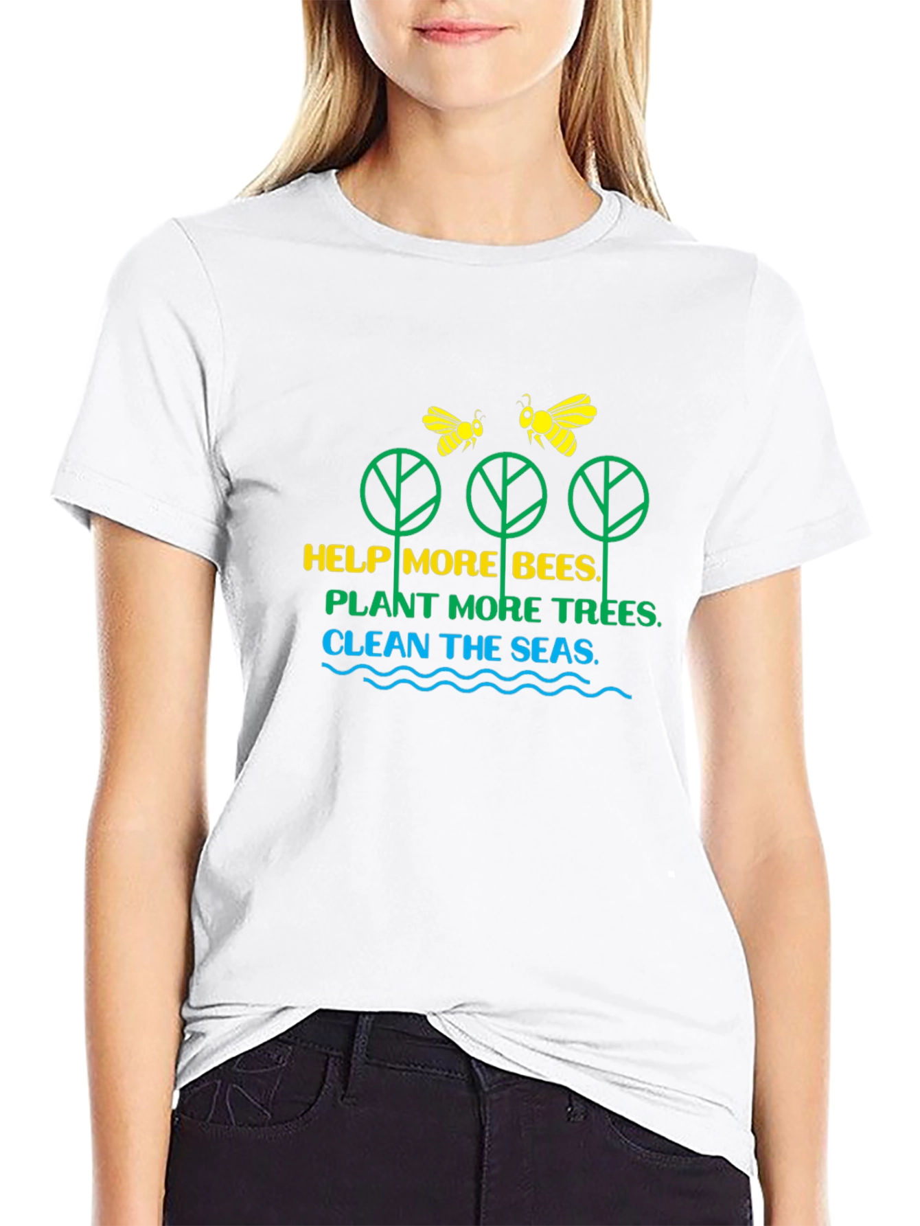 Eco-Friendly Bee & Tree Graphic Tee