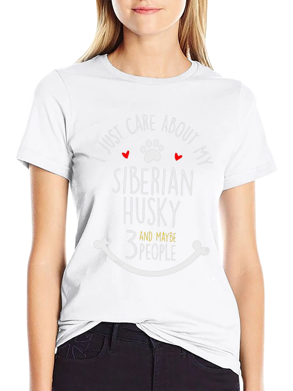 Siberian Husky Lover T-Shirt - Care About My Dog