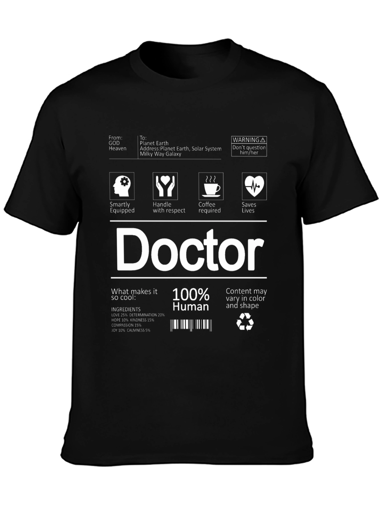 Doctor 100% Human Graphic Novelty T-Shirt