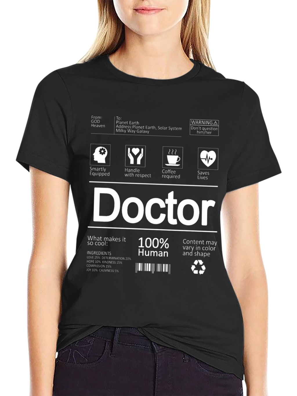 Doctor 100% Human Graphic Novelty T-Shirt