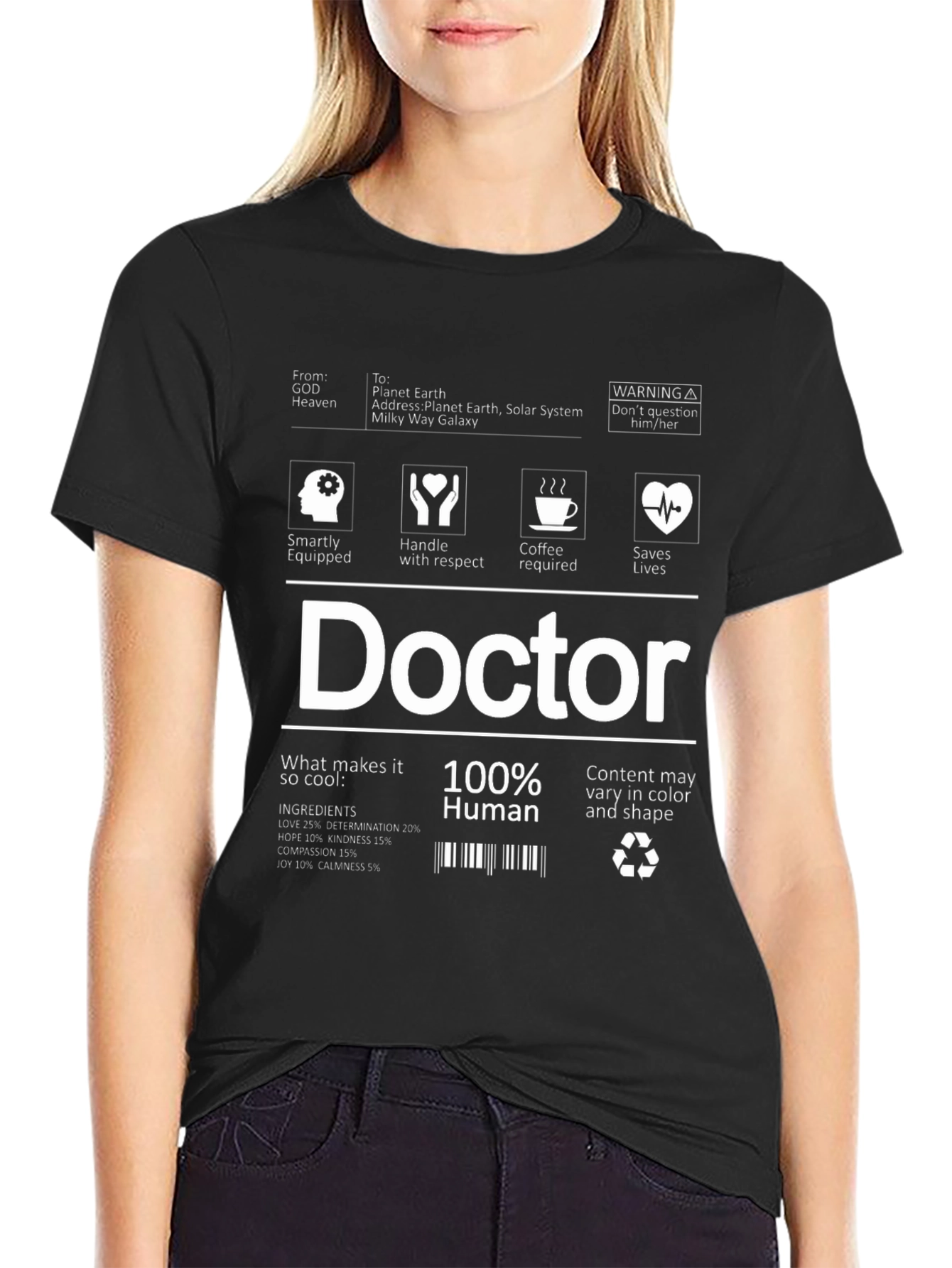 Doctor 100% Human Graphic Novelty T-Shirt