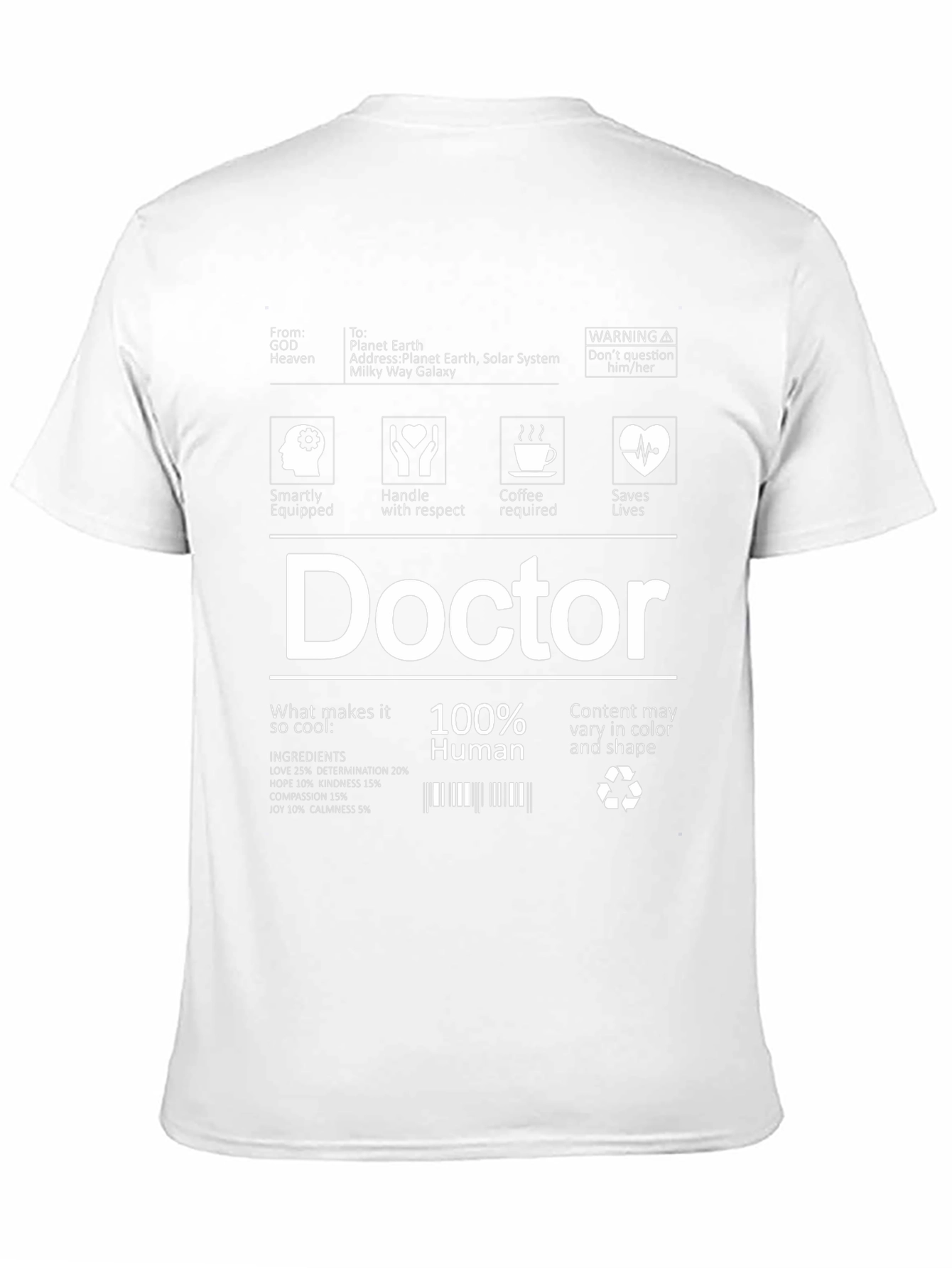 Doctor 100% Human Graphic Novelty T-Shirt