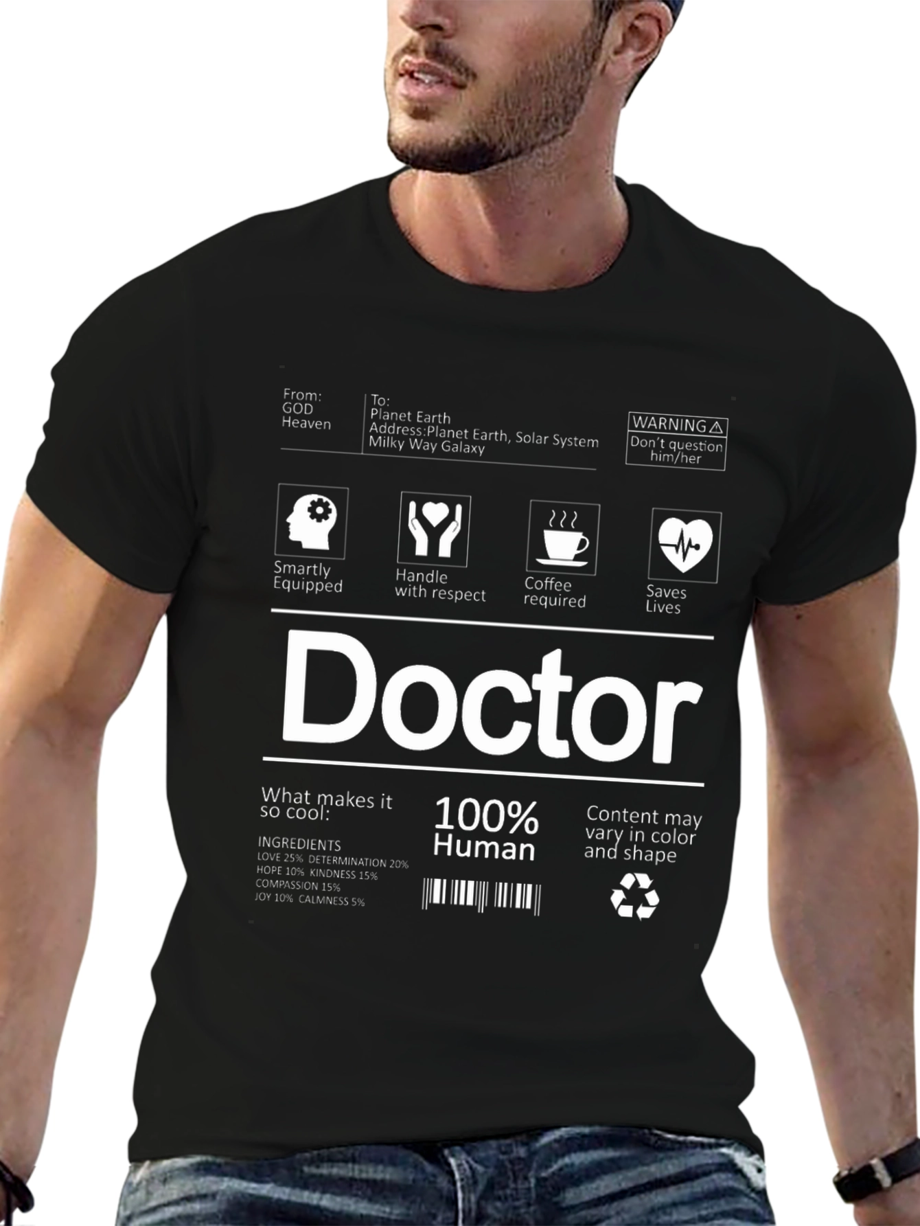 Doctor 100% Human Graphic Novelty T-Shirt