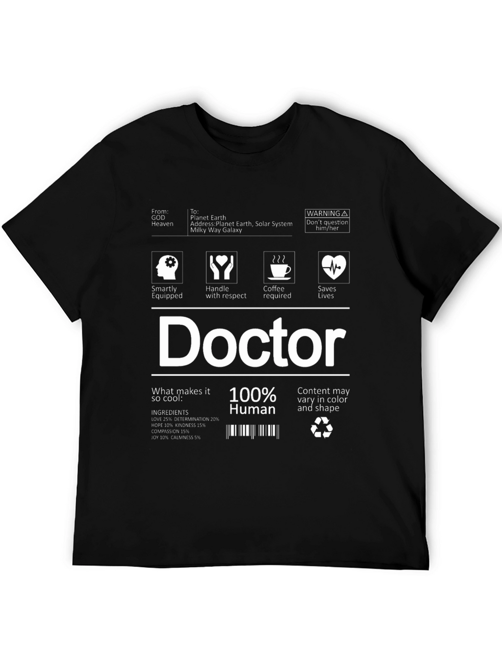 Doctor 100% Human Graphic Novelty T-Shirt