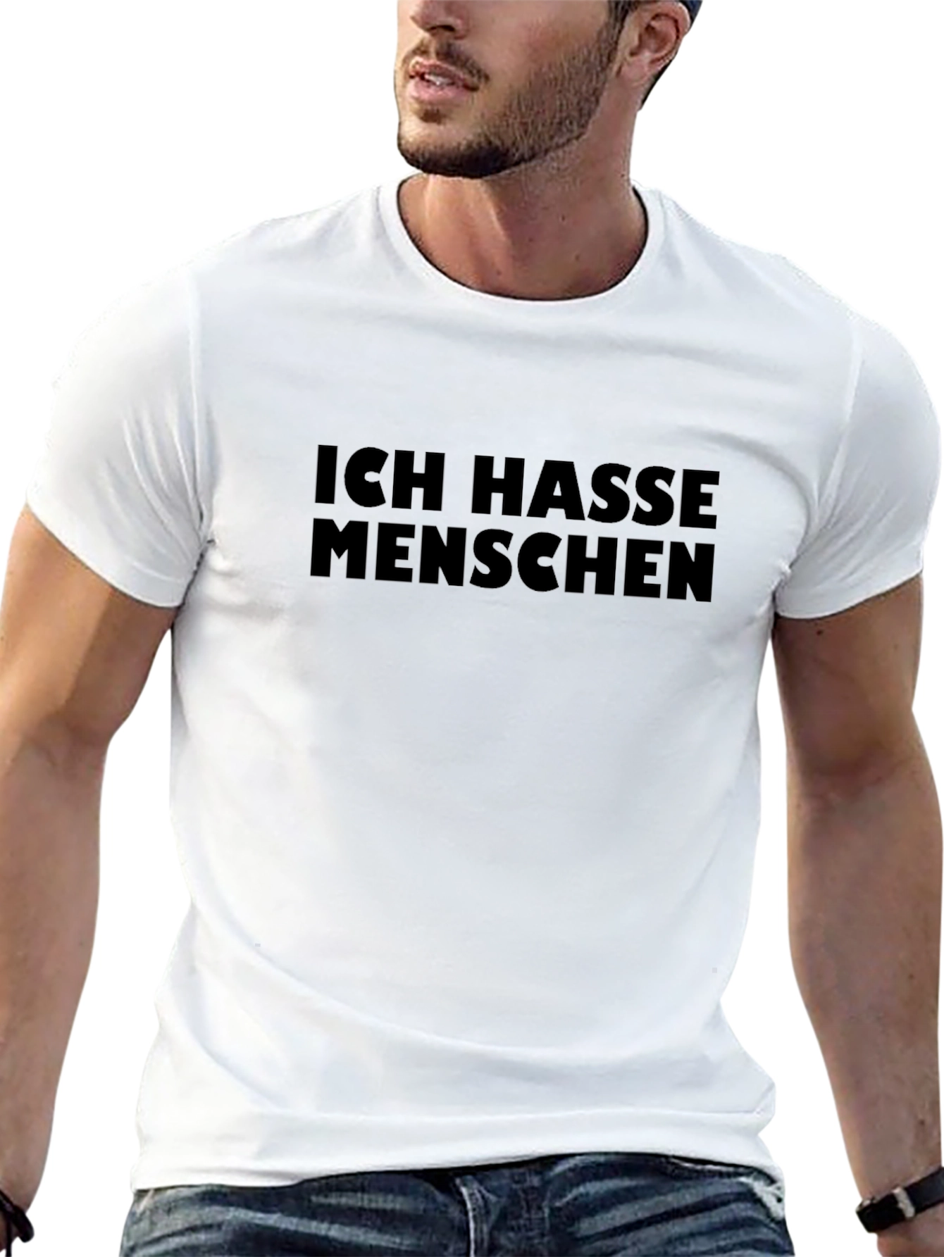 Ich Hasse Menschen Black Tee - Anti-Social T-Shirt