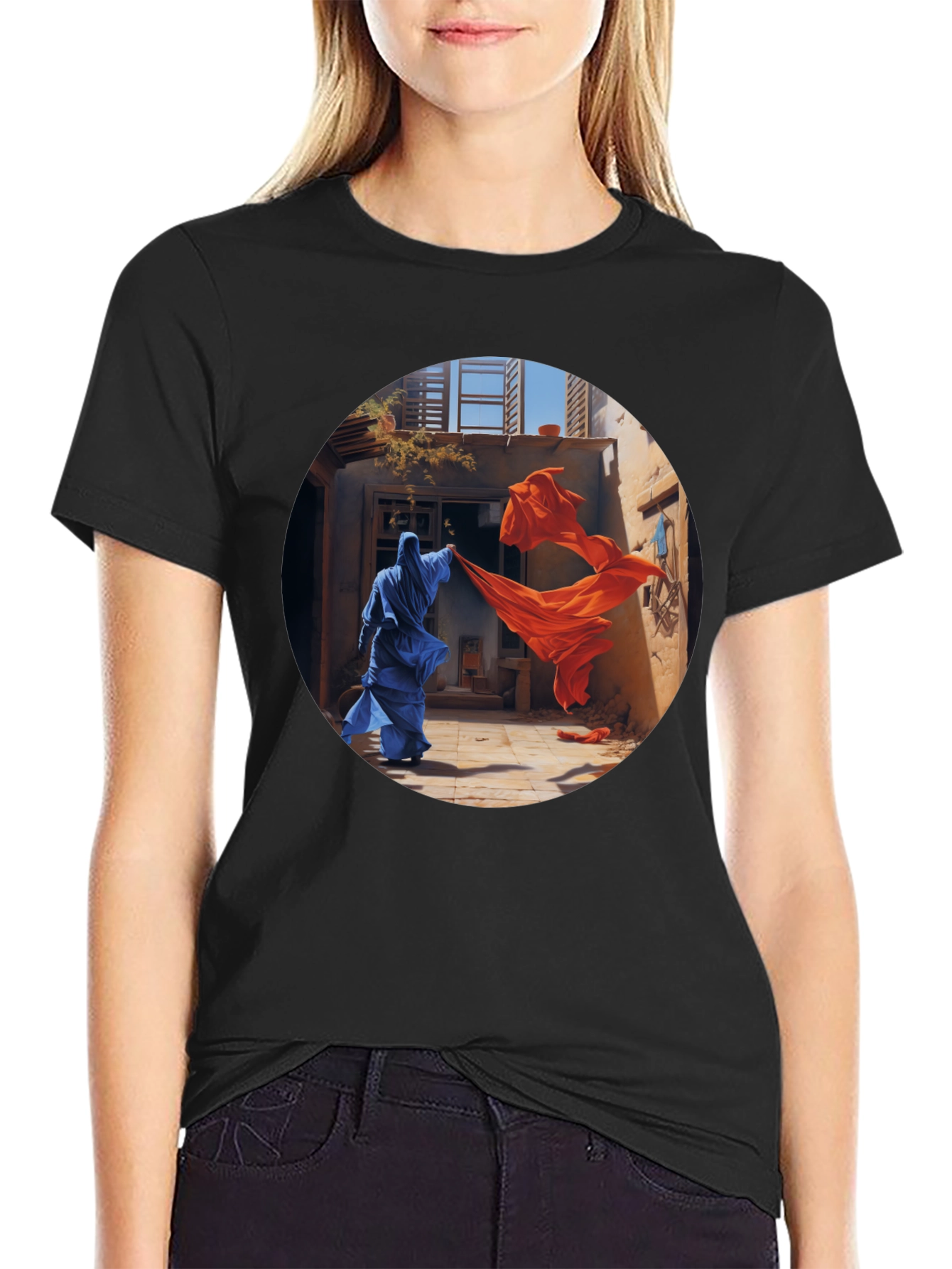 Abstract Art Graphic T-Shirt - Vibrant Colors Unique Design