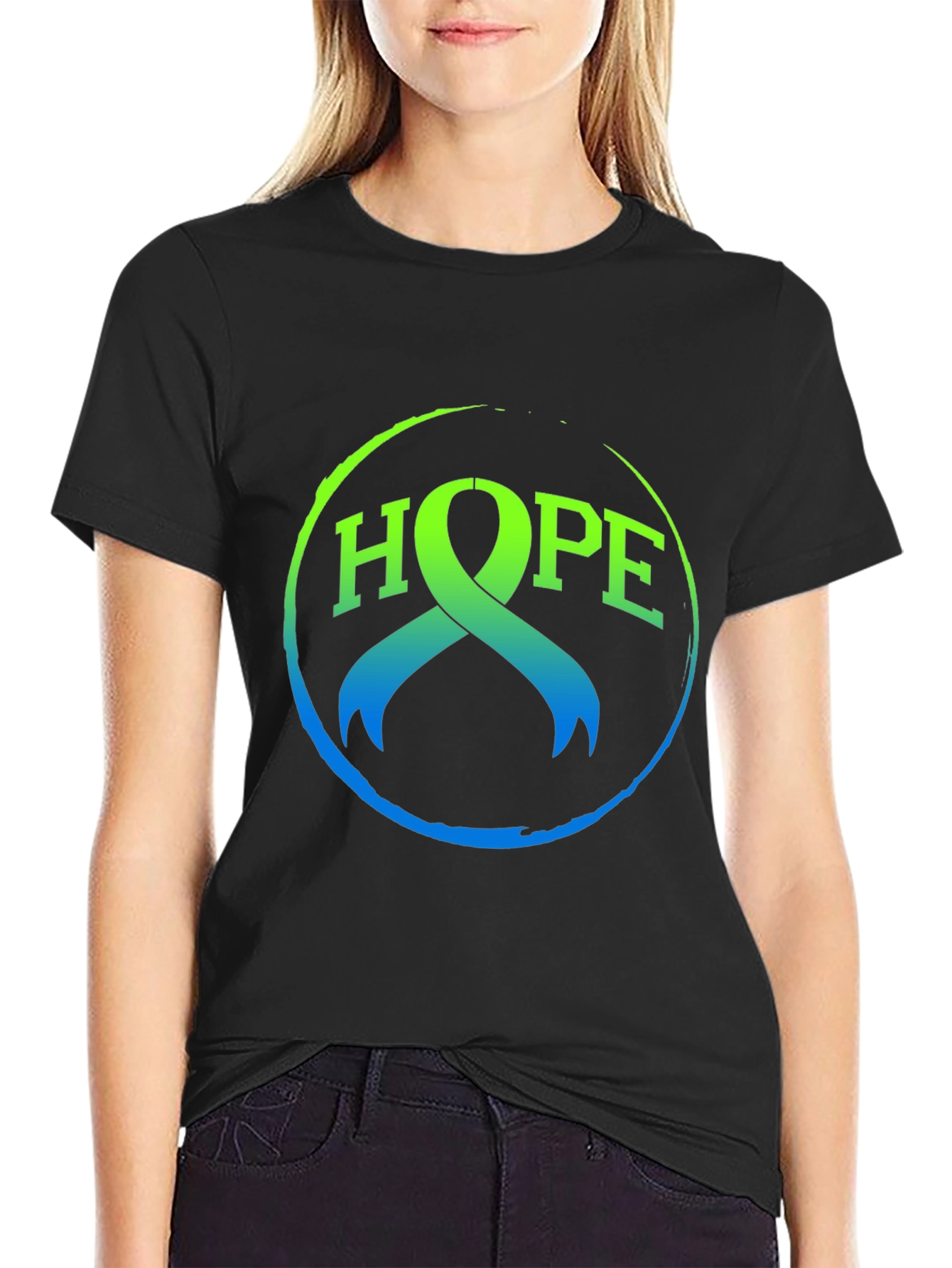 Hope Ribbon Graphic Tee - Awareness & Support T-Shirt