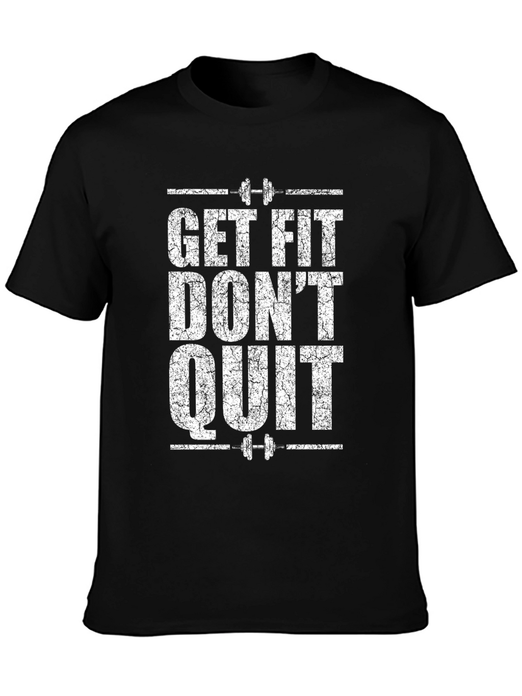 Get Fit Dont Quit Black Graphic Tee