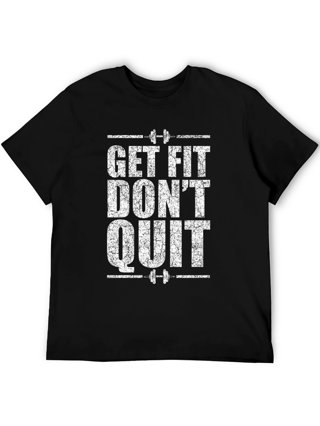 Get Fit Dont Quit Black Graphic Tee